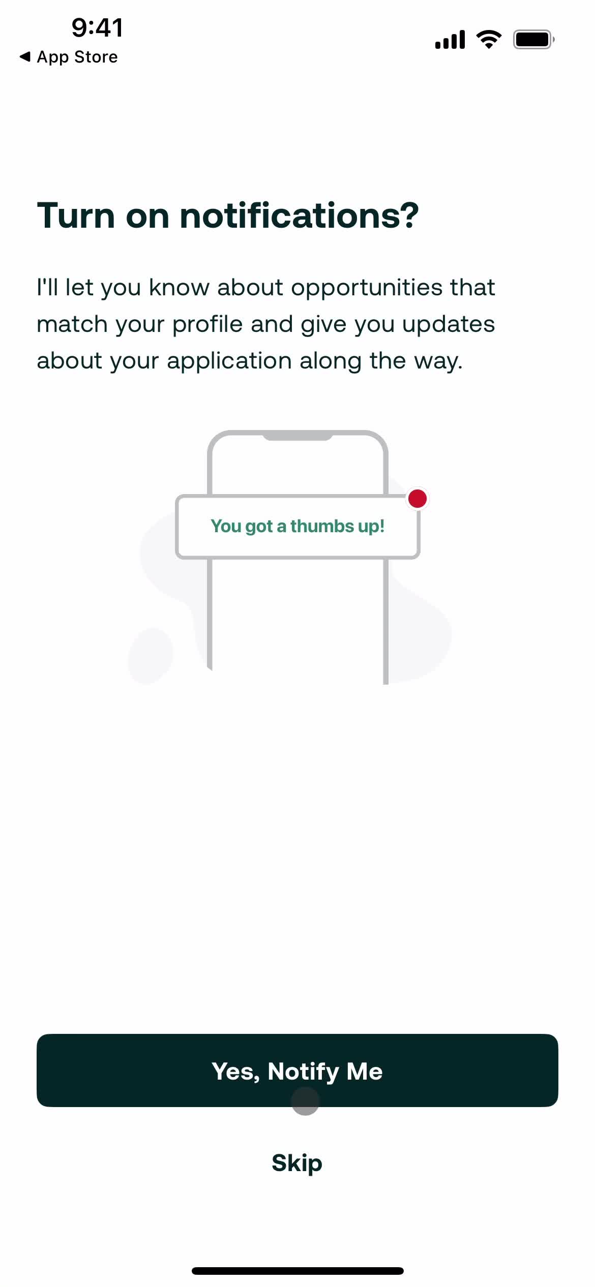 Onboarding screenshot