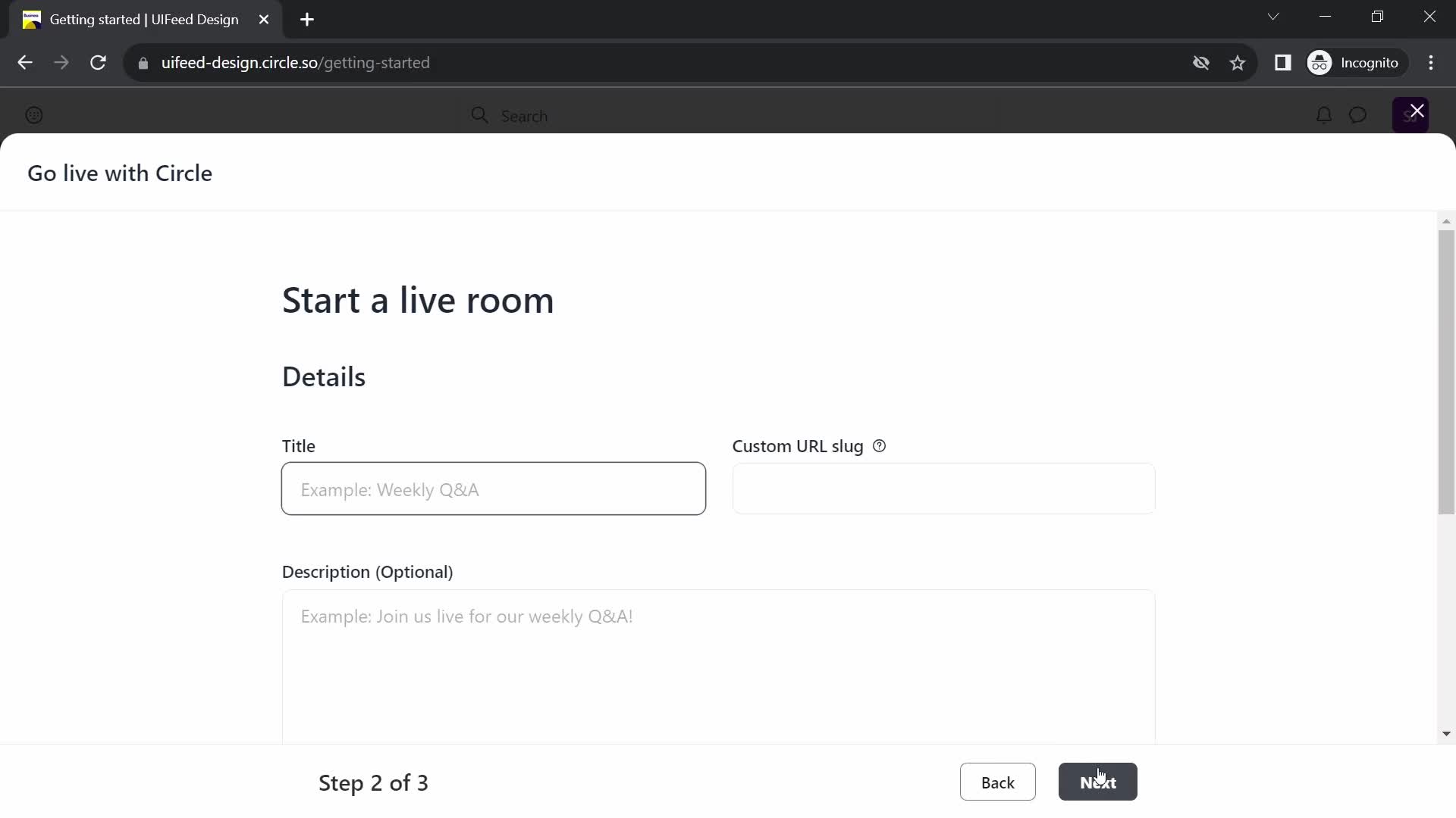 Onboarding screenshot