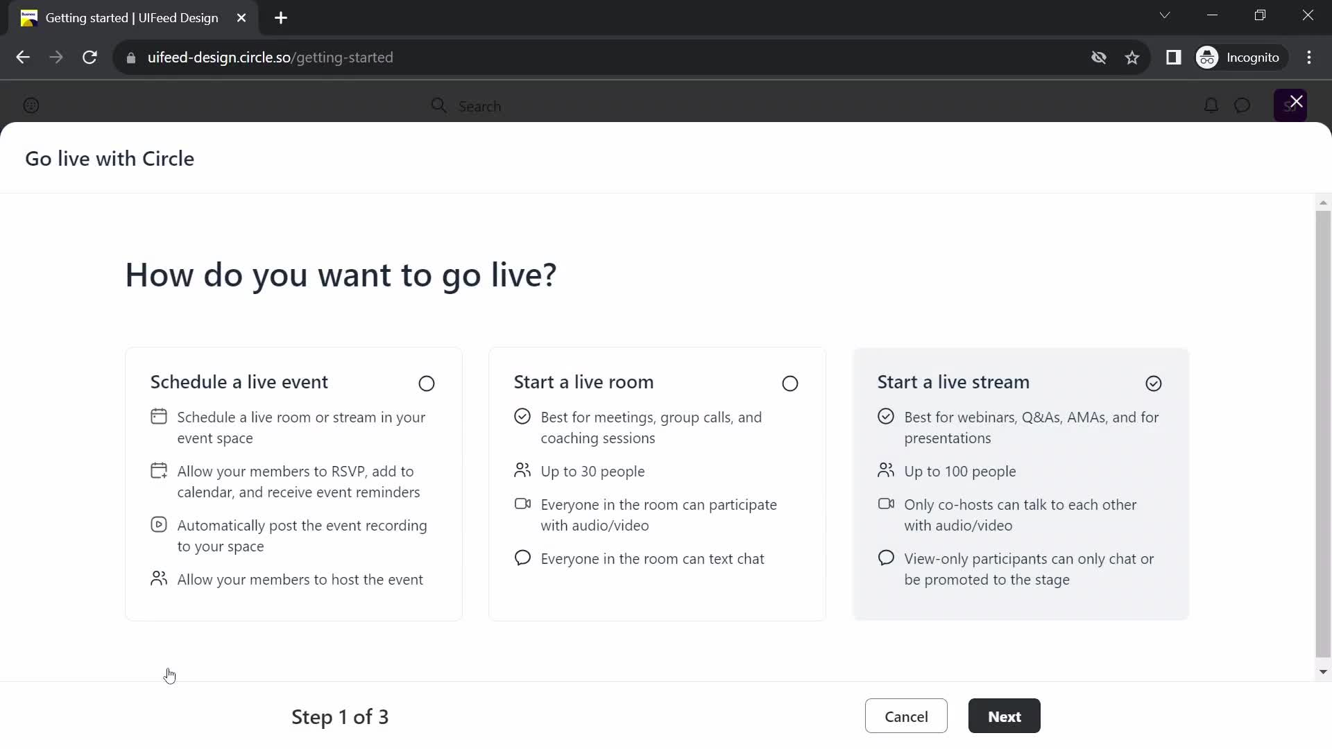 Onboarding screenshot