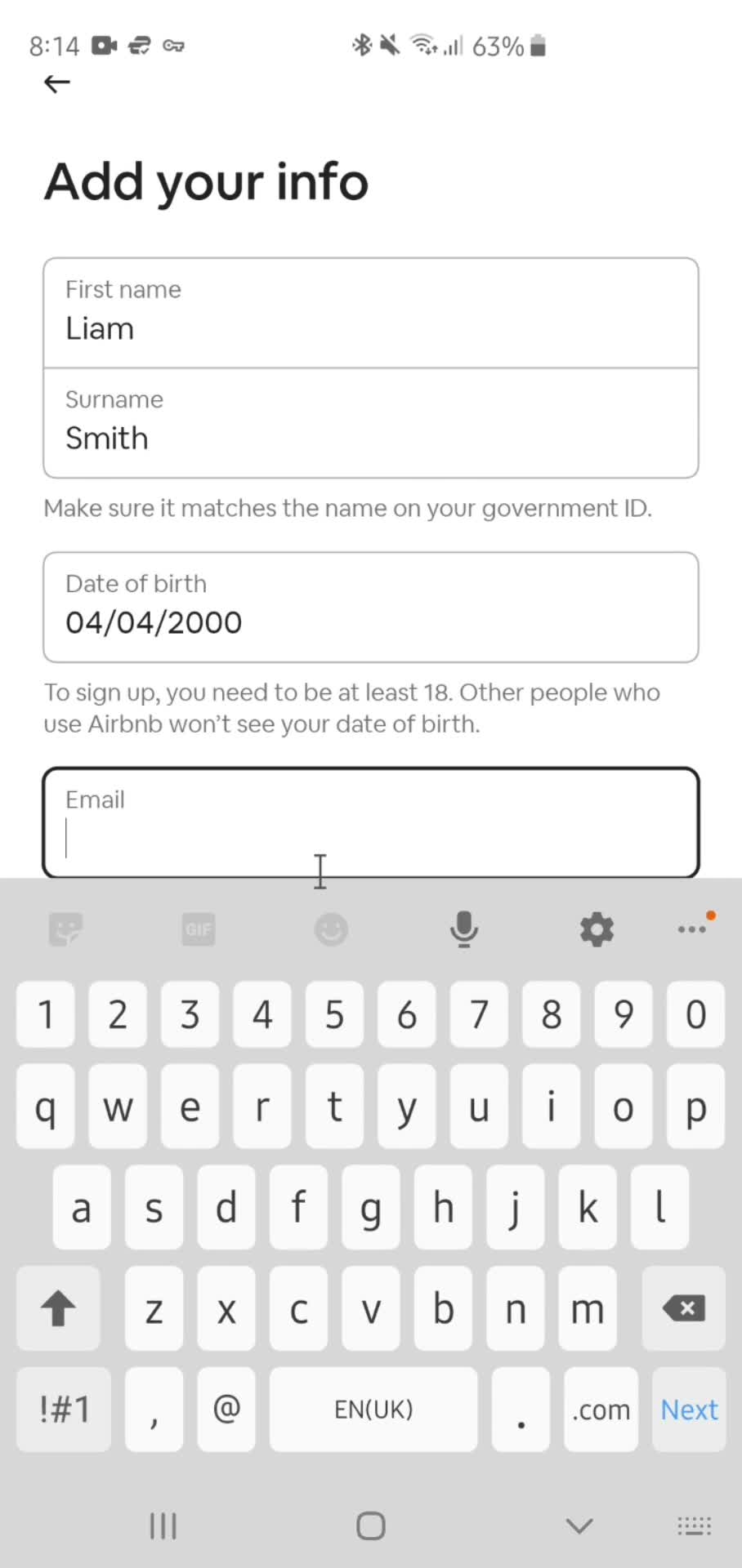 Onboarding screenshot