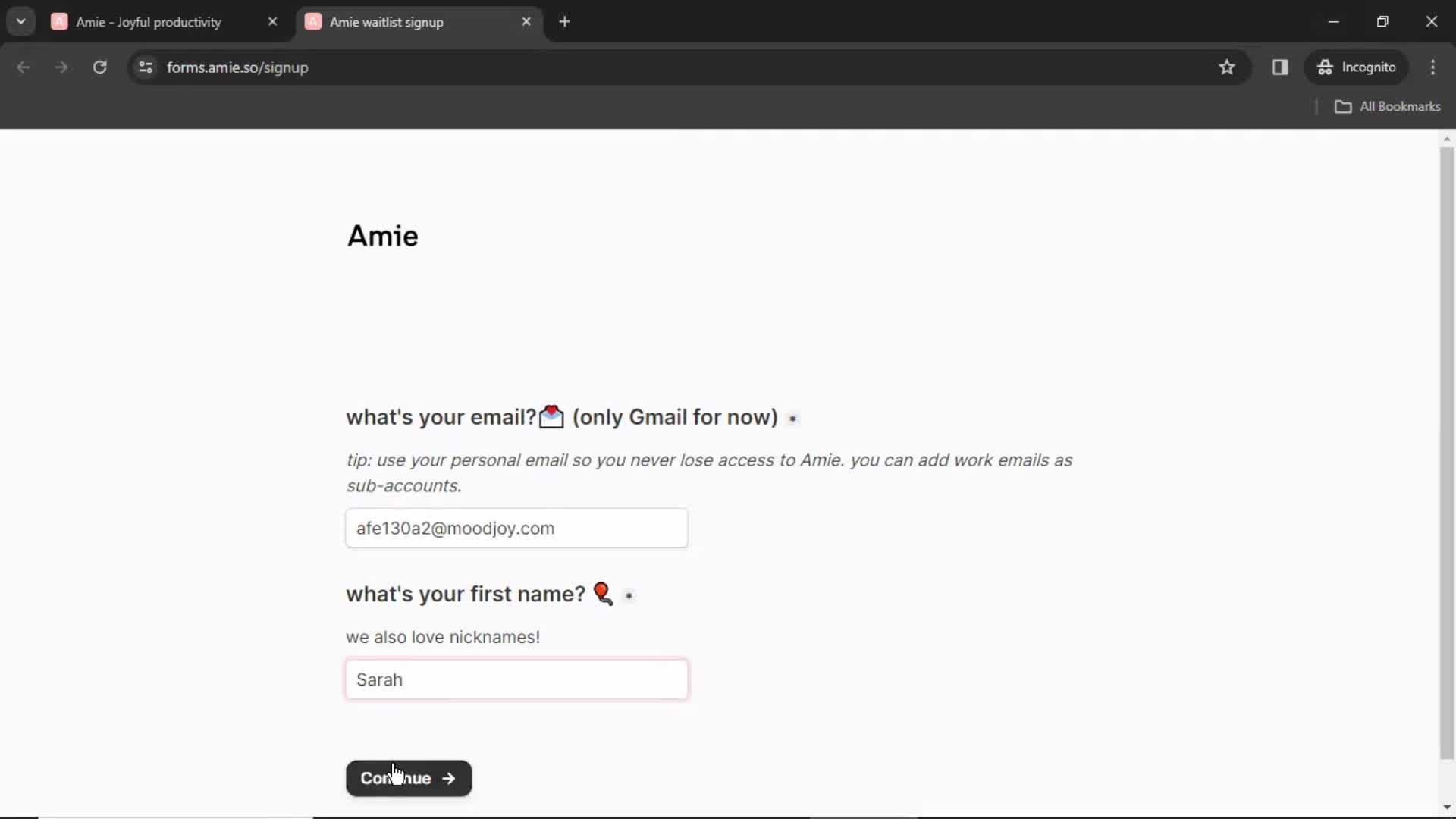 Onboarding screenshot