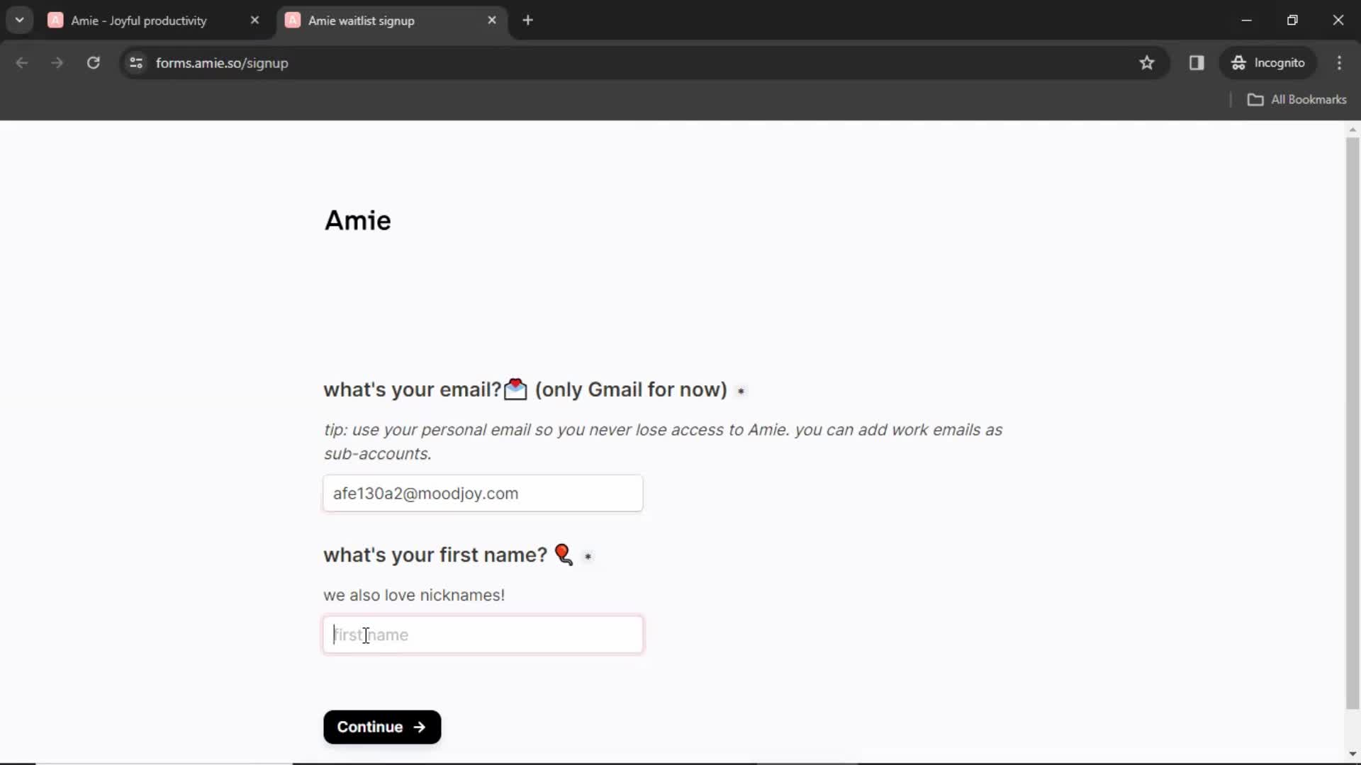 Onboarding screenshot