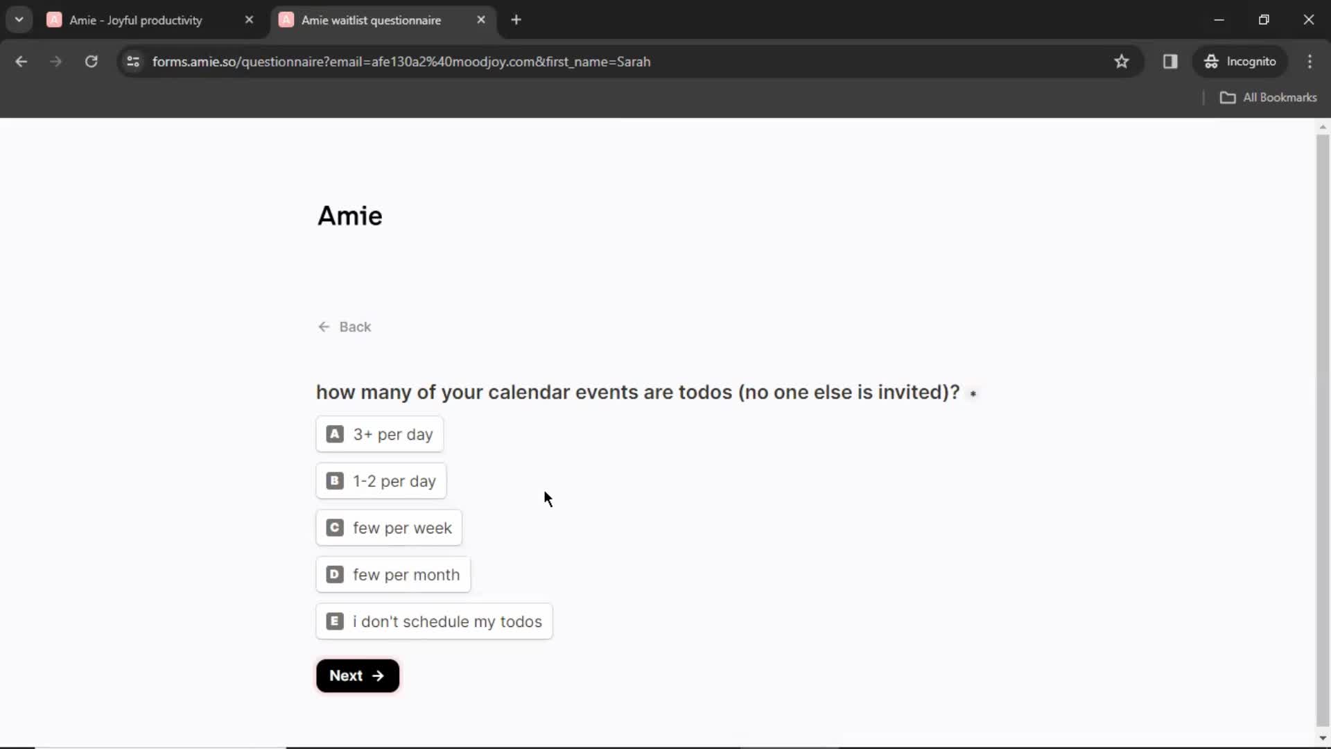 Onboarding screenshot