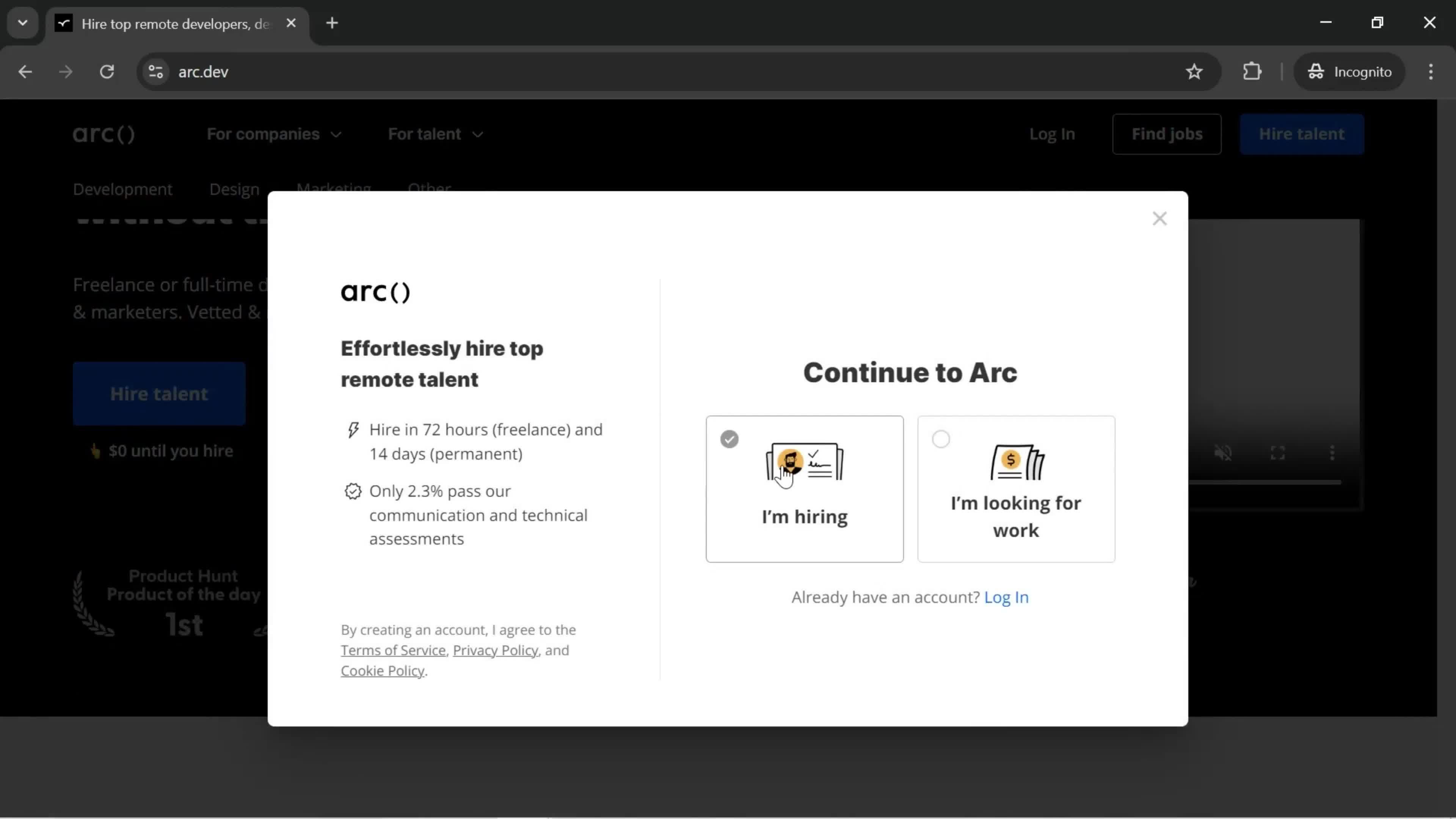 Onboarding on Arc.dev video thumbnail