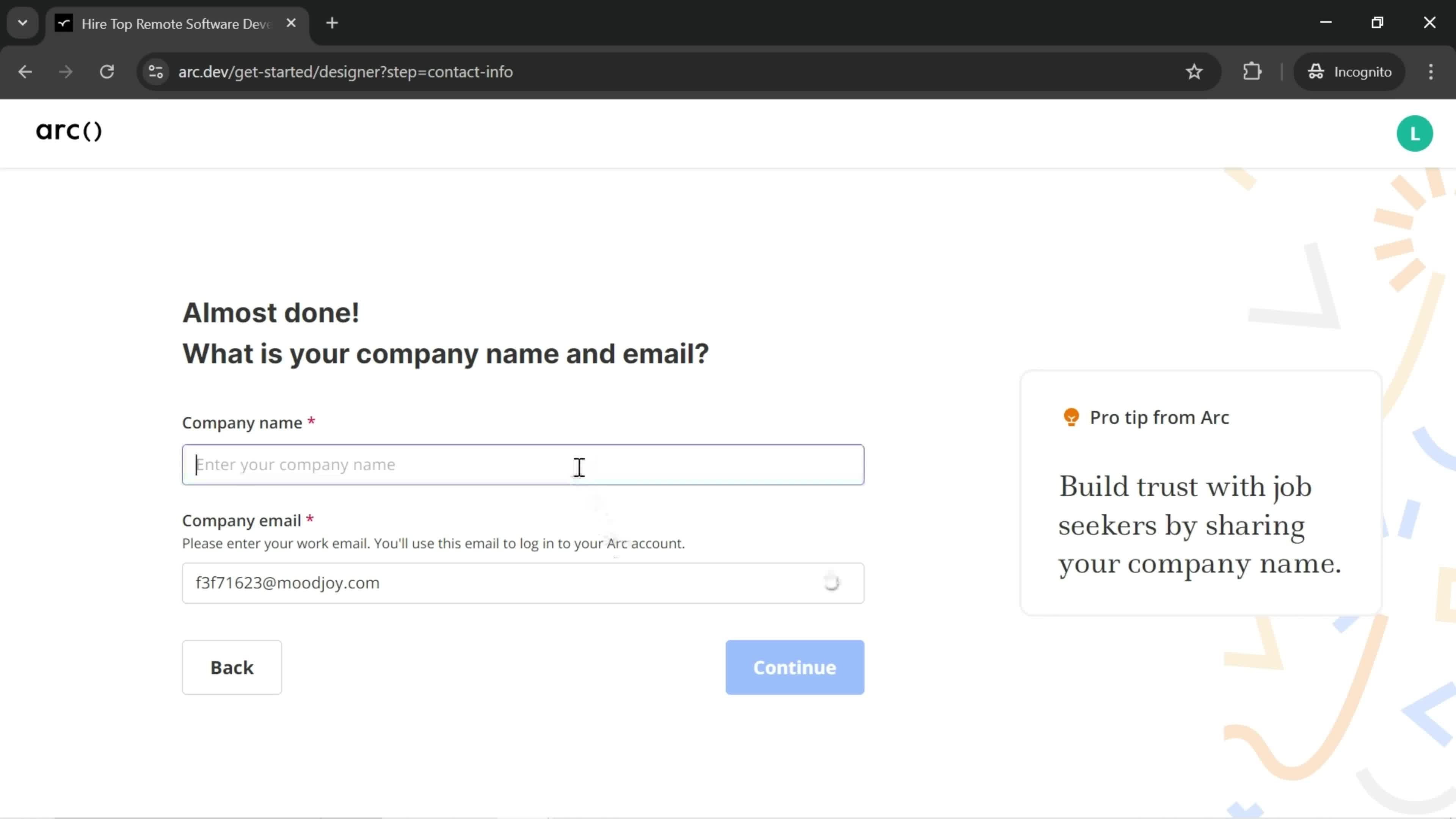 Onboarding screenshot