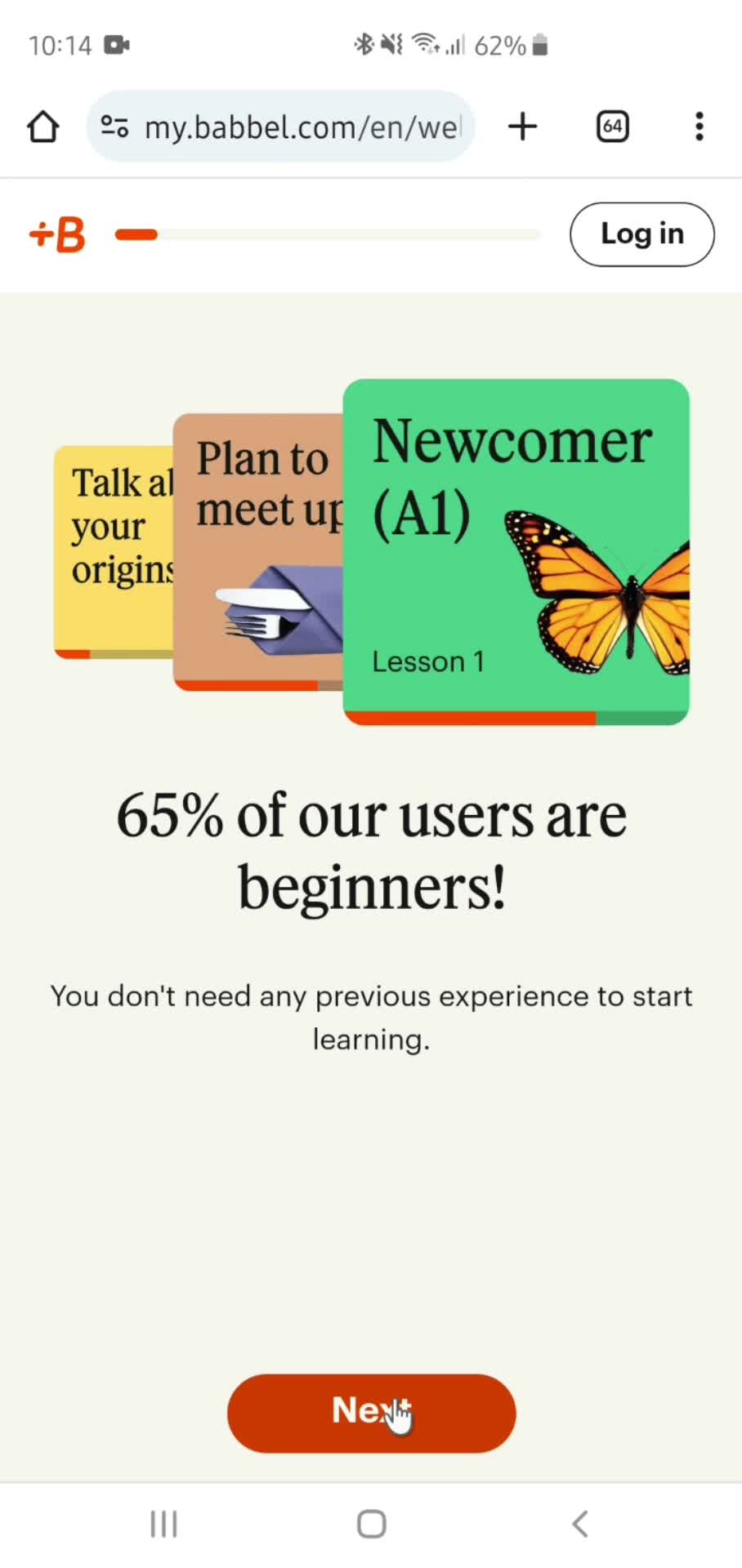 Onboarding screenshot