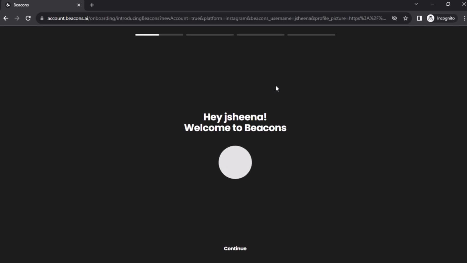 Beacons welcome slides screenshot
