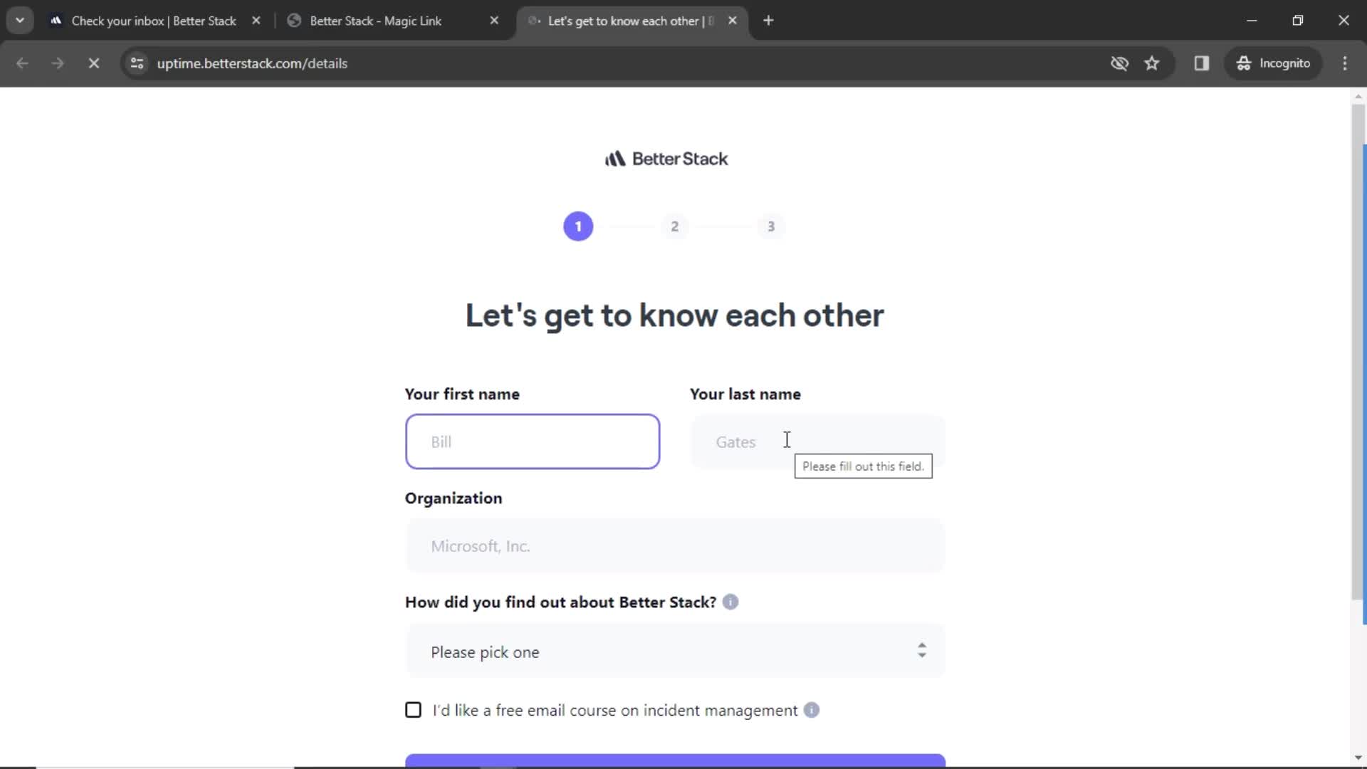 Onboarding screenshot