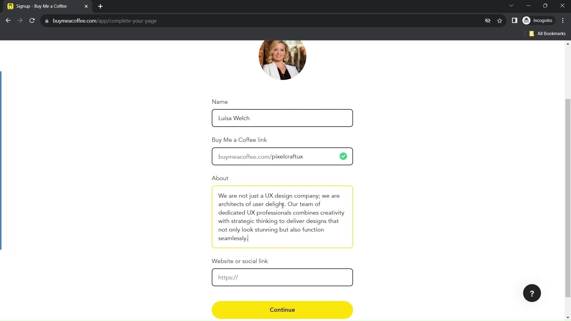 Onboarding screenshot