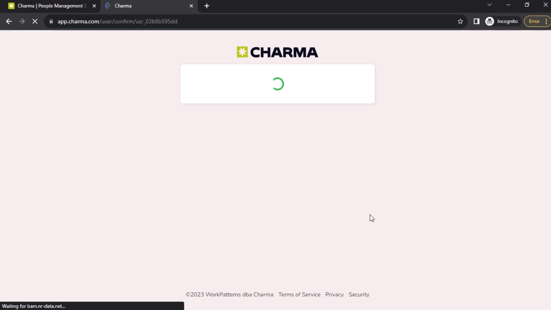 Charma loading screenshot