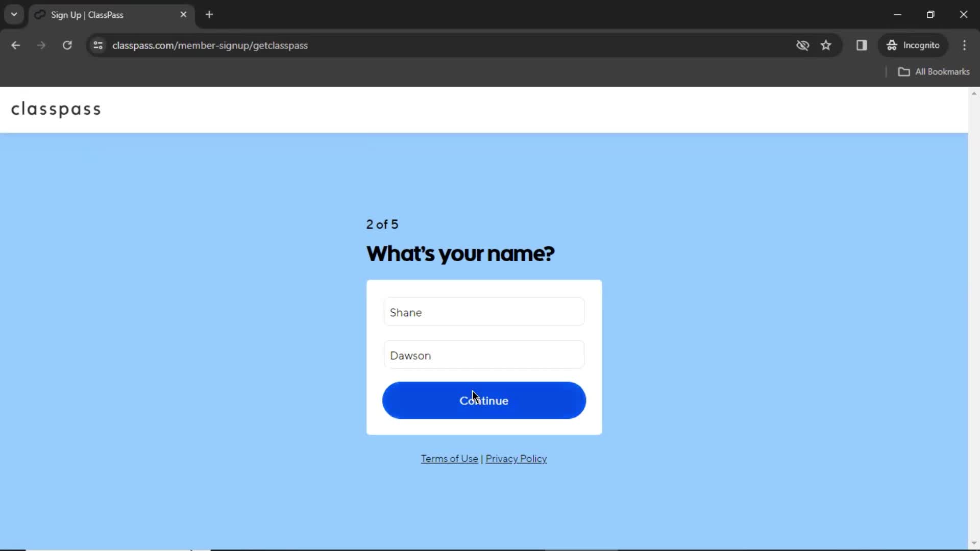 Onboarding screenshot