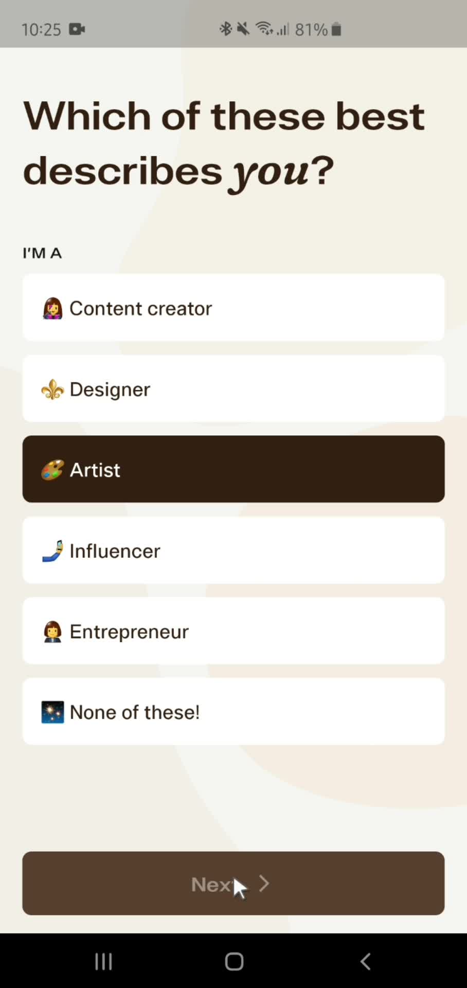 Onboarding screenshot