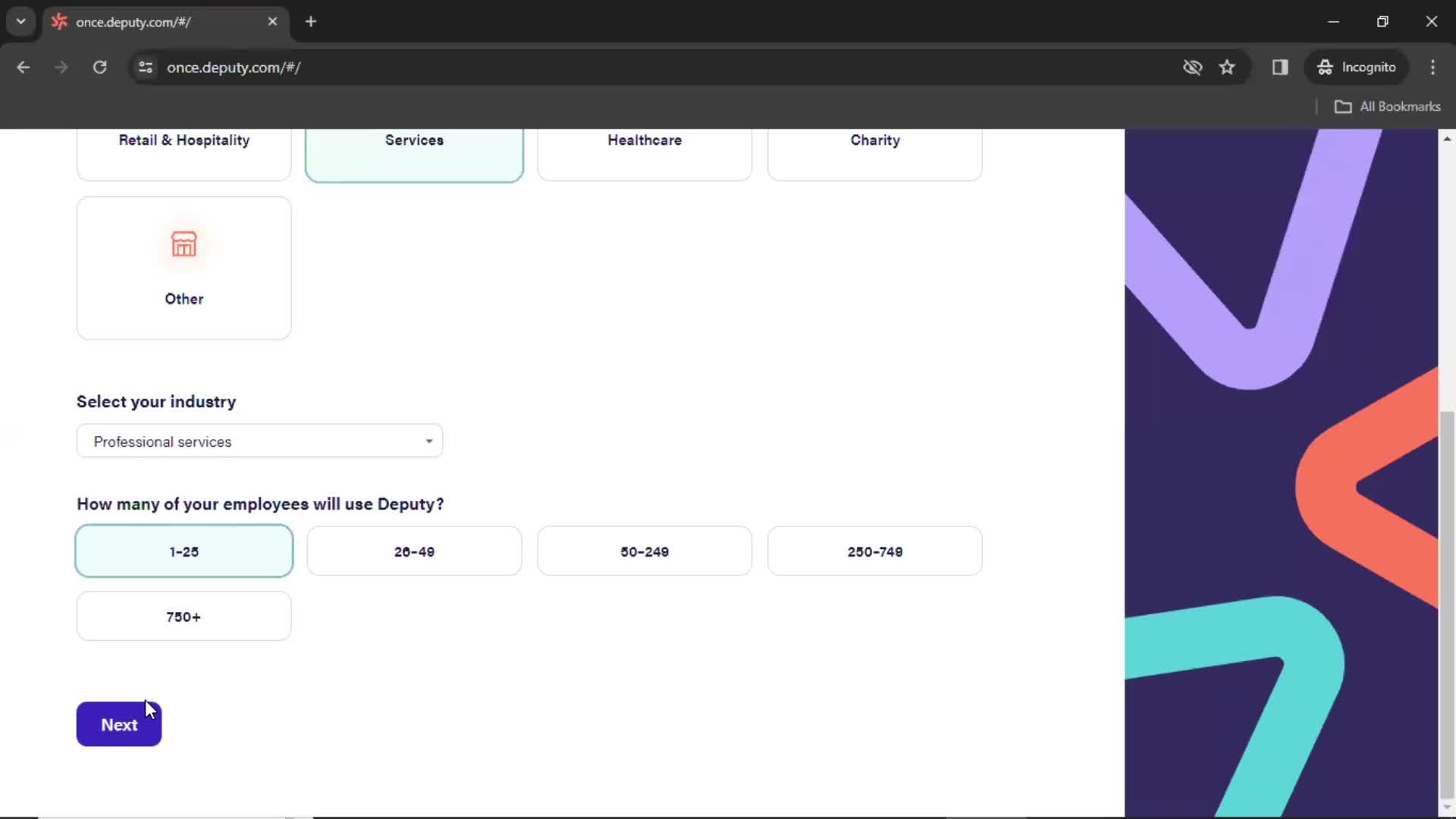 Onboarding screenshot