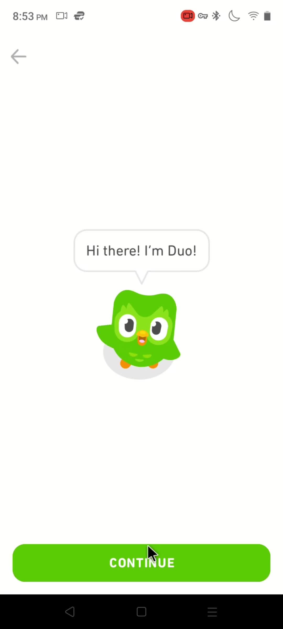 Duolingo continue screenshot