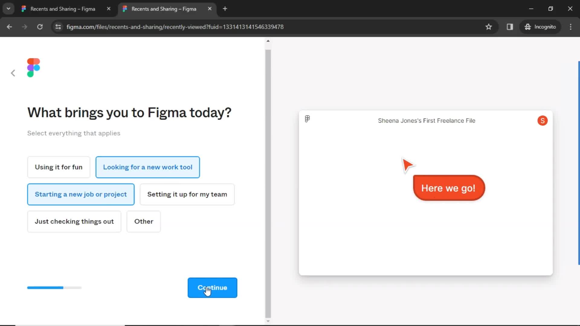 Figma continue screenshot