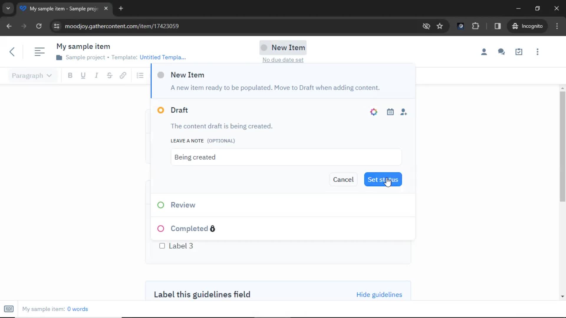 Onboarding screenshot