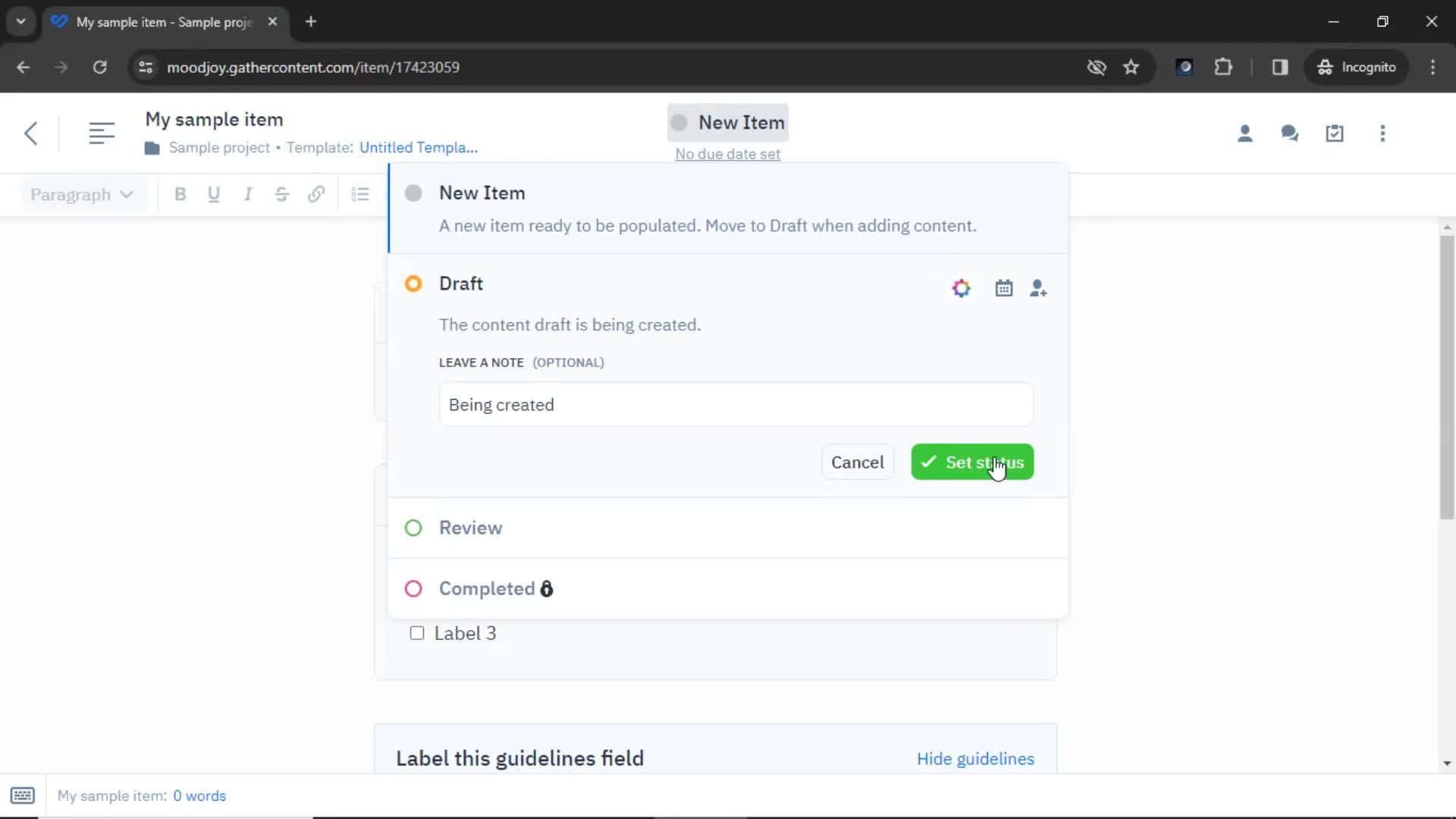 Onboarding screenshot