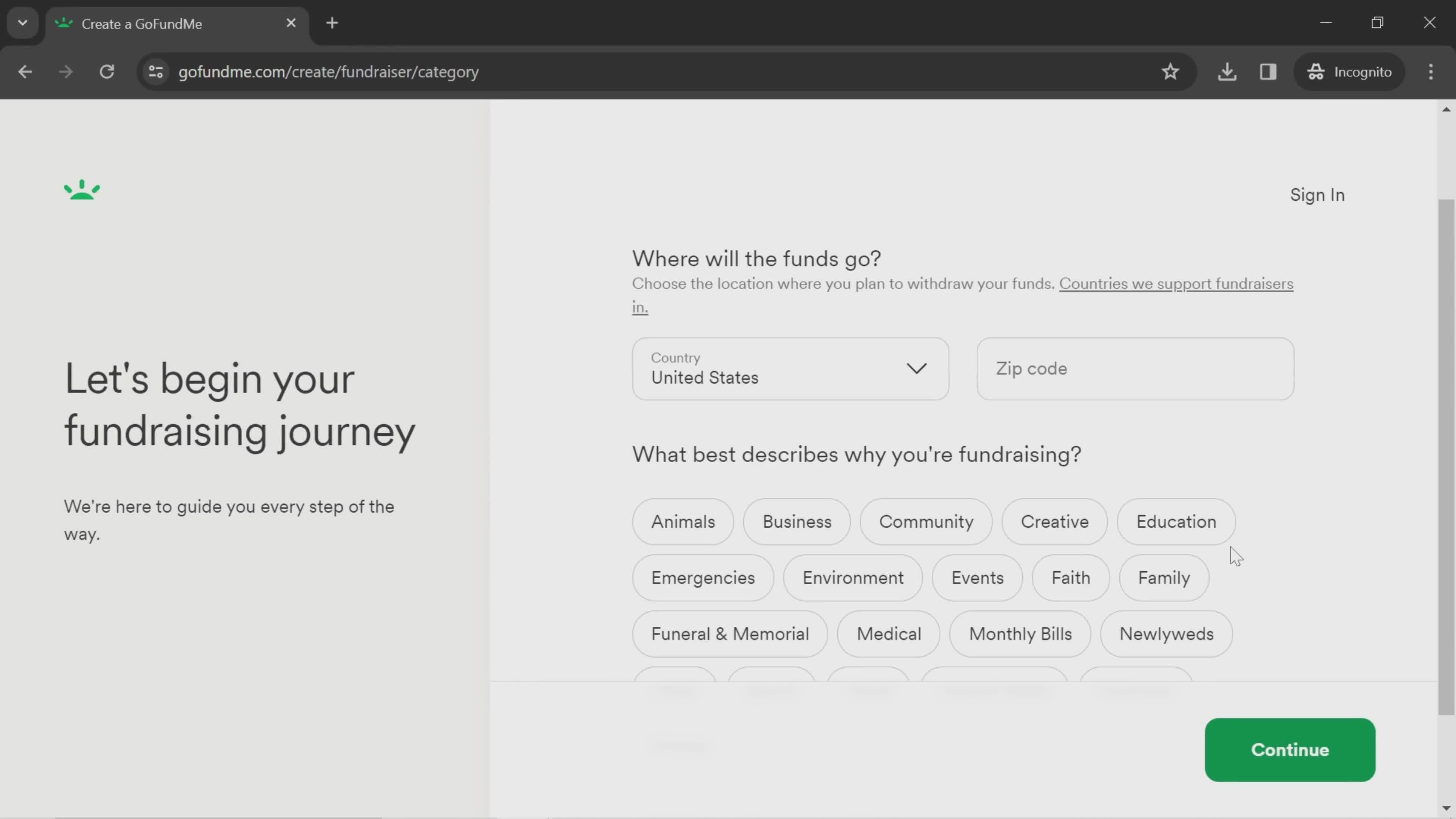 Onboarding screenshot