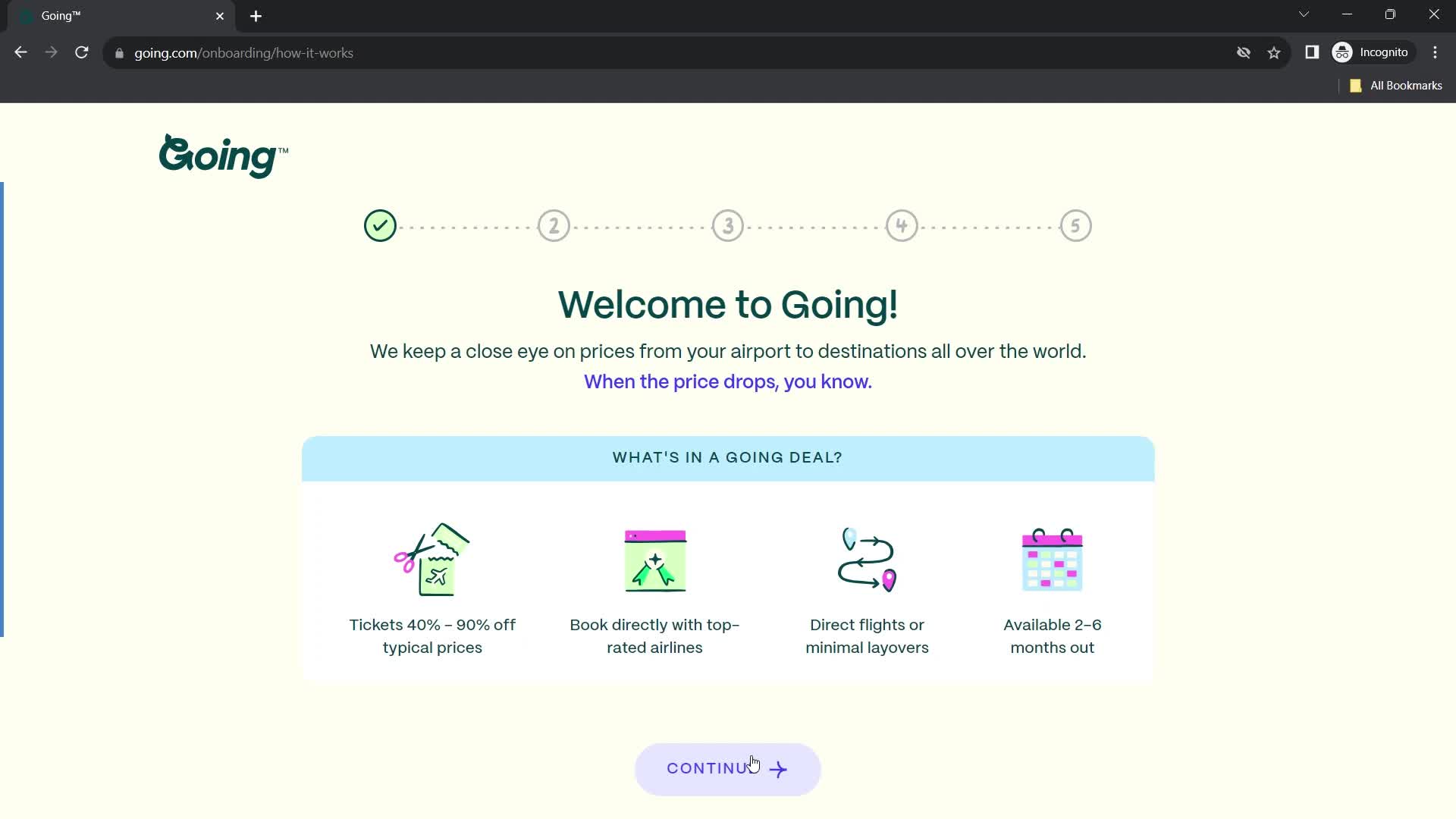 Onboarding screenshot