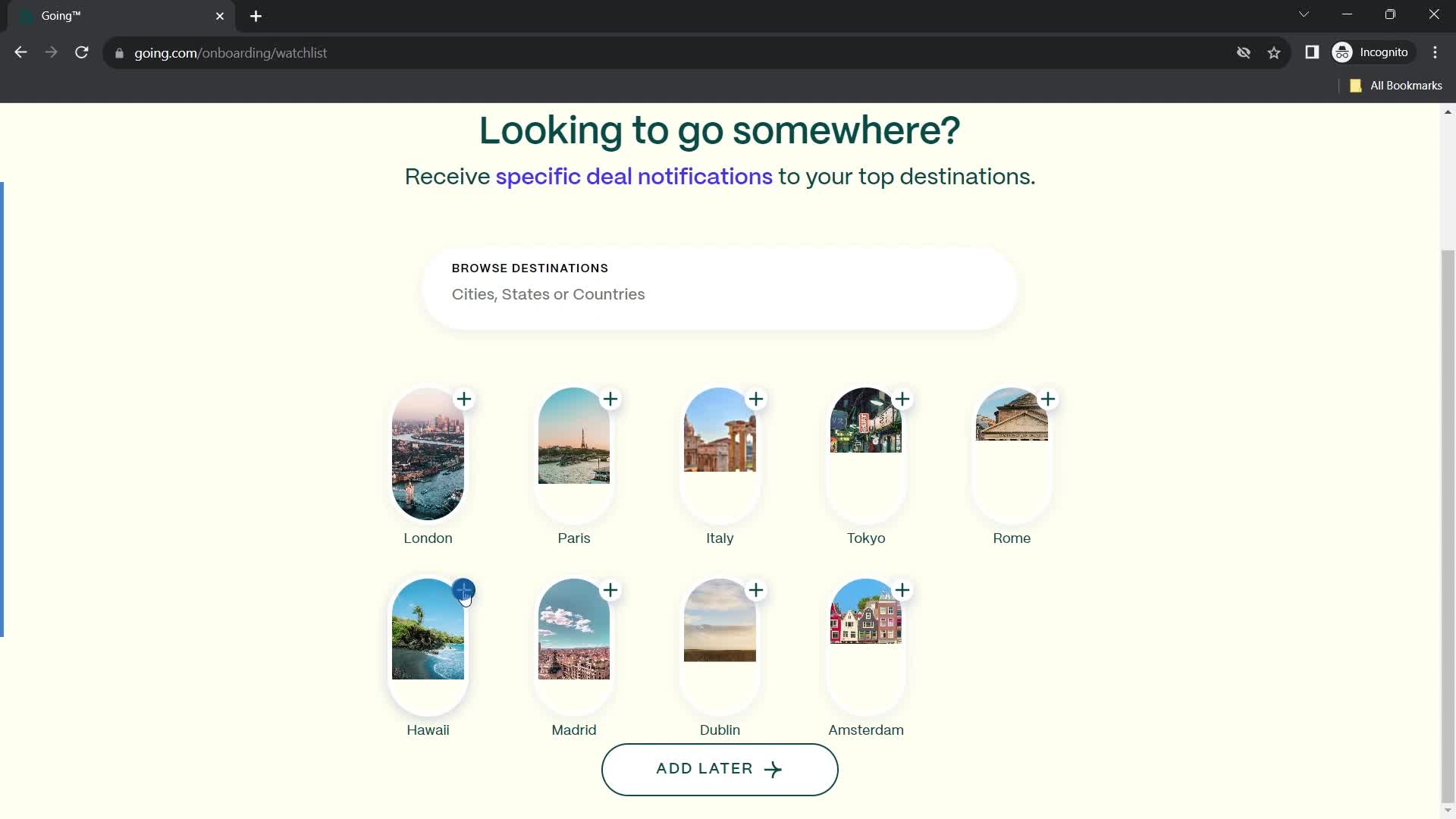 Onboarding screenshot