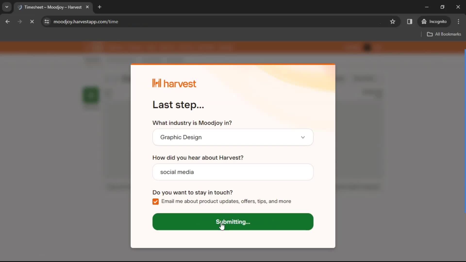 Onboarding screenshot