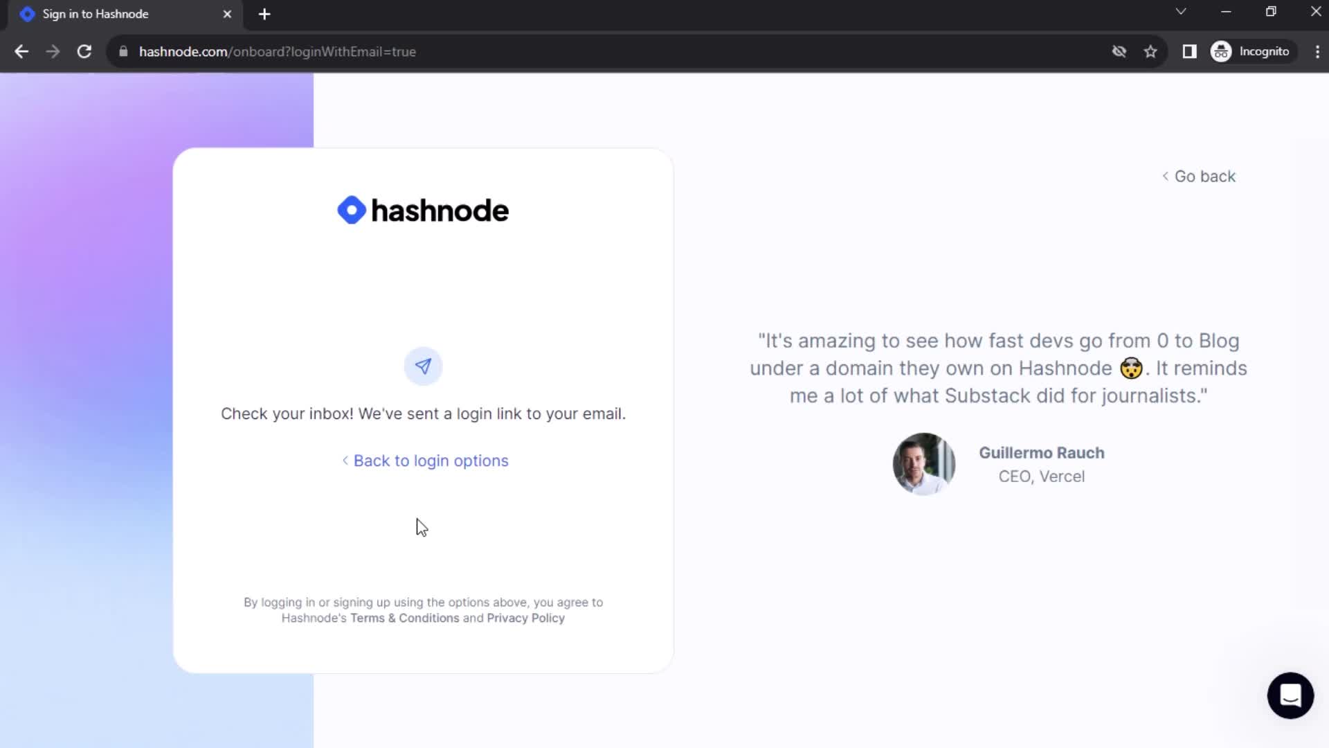 Onboarding screenshot