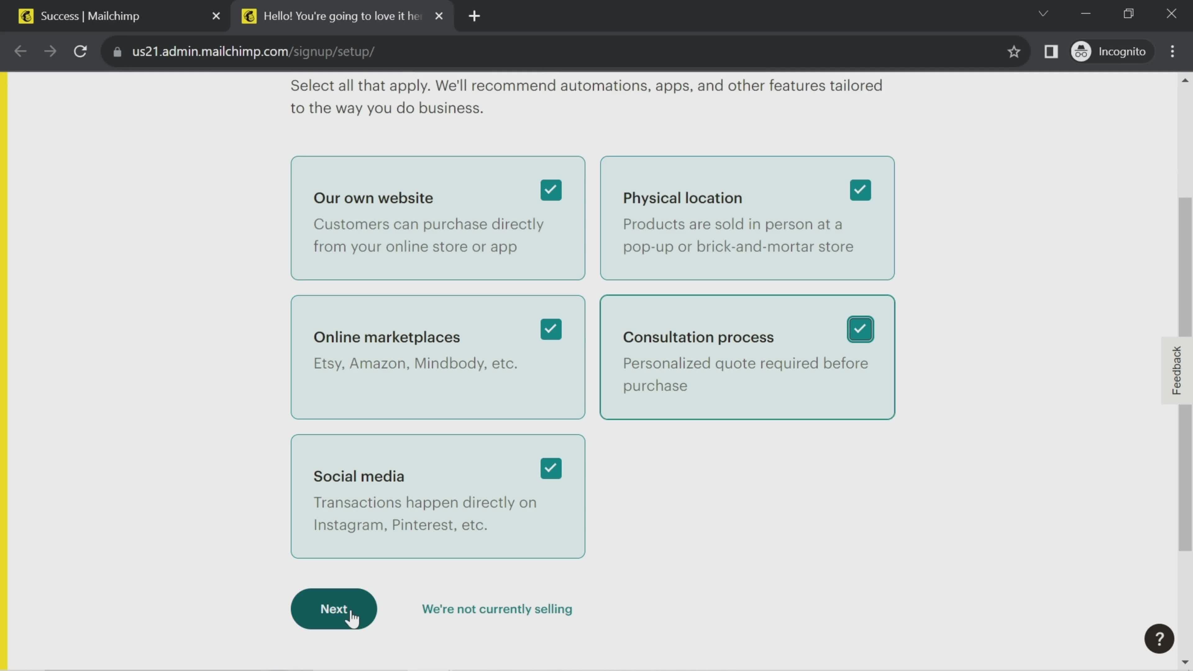 Onboarding screenshot