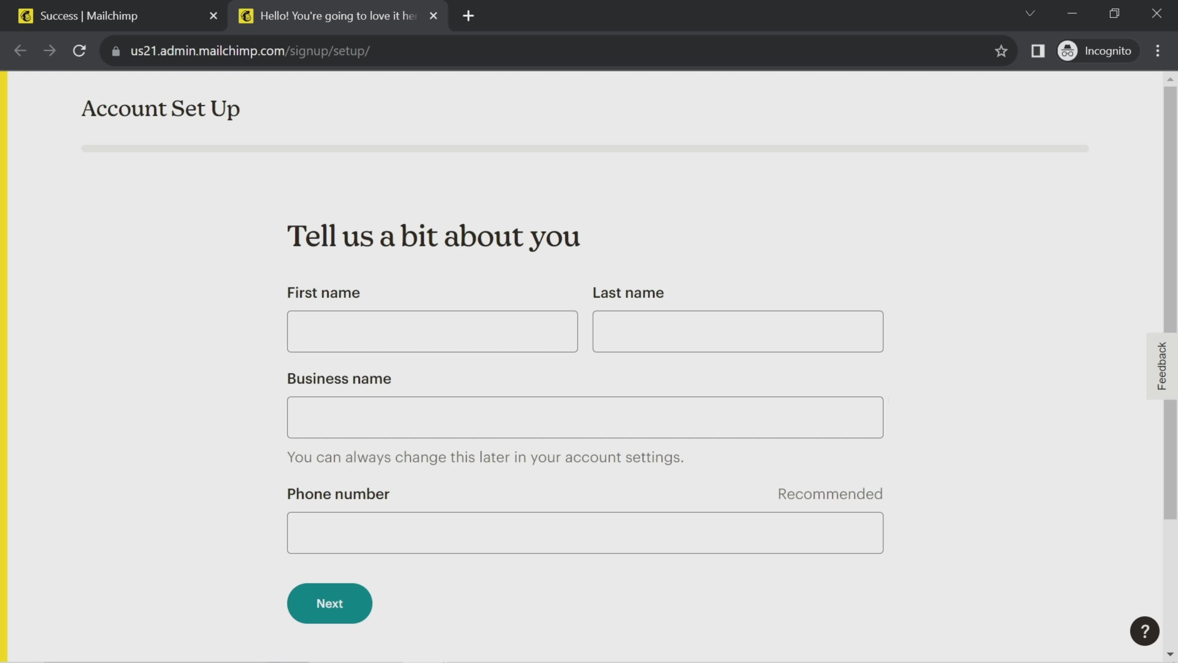 Onboarding screenshot