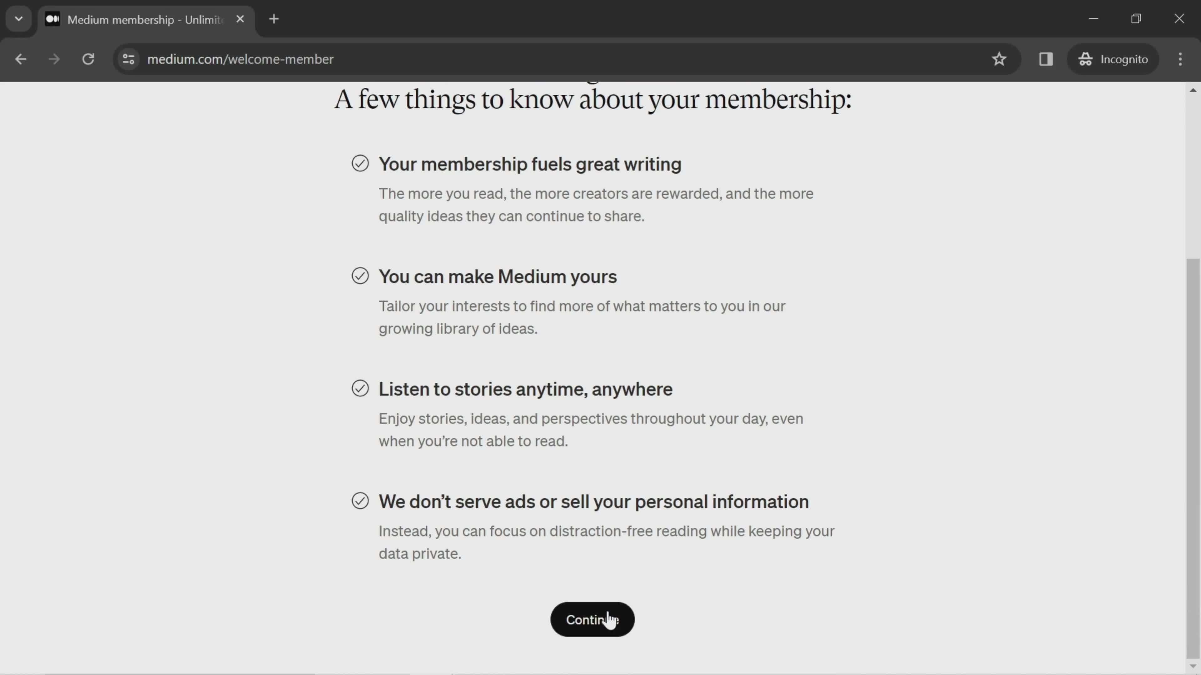 Onboarding screenshot