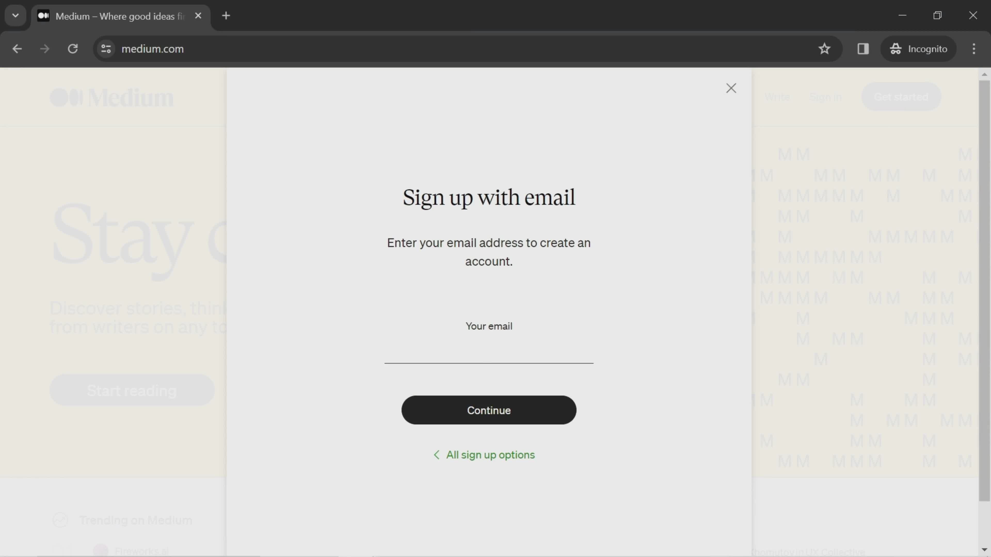 Onboarding screenshot