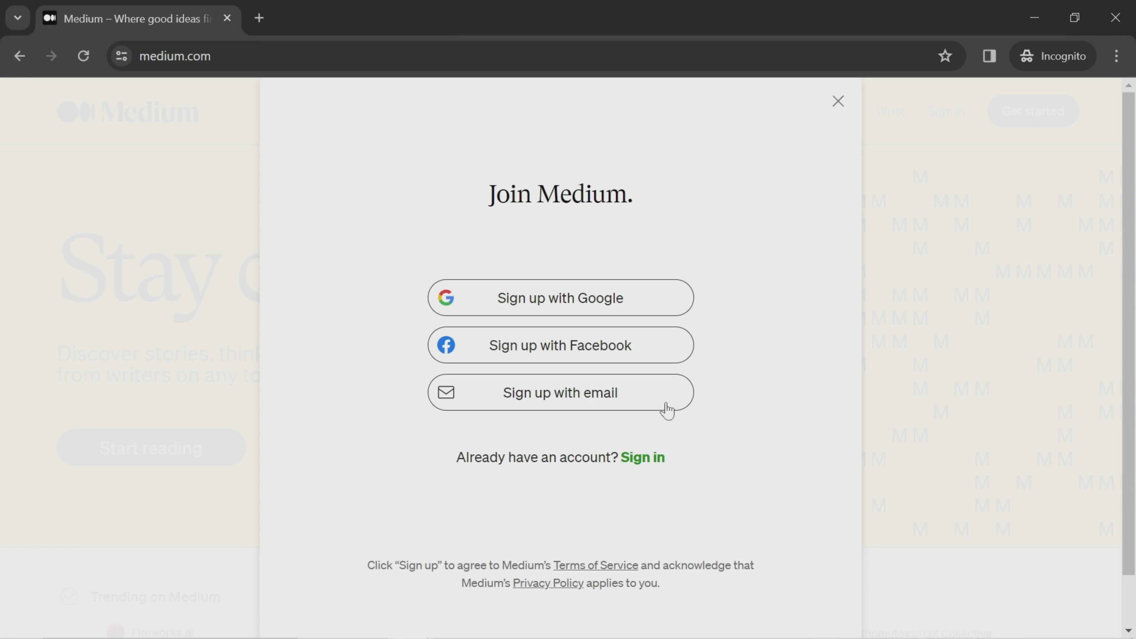 Onboarding screenshot