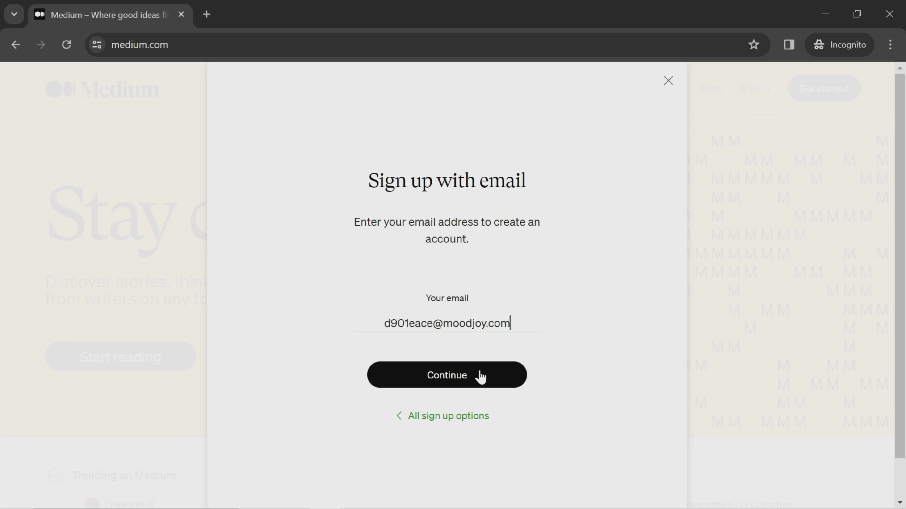 Onboarding screenshot