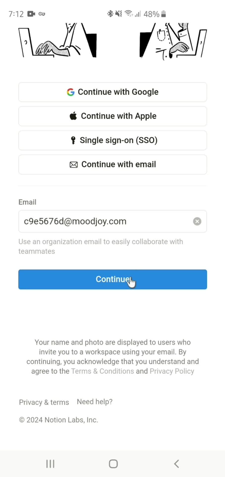 Onboarding screenshot