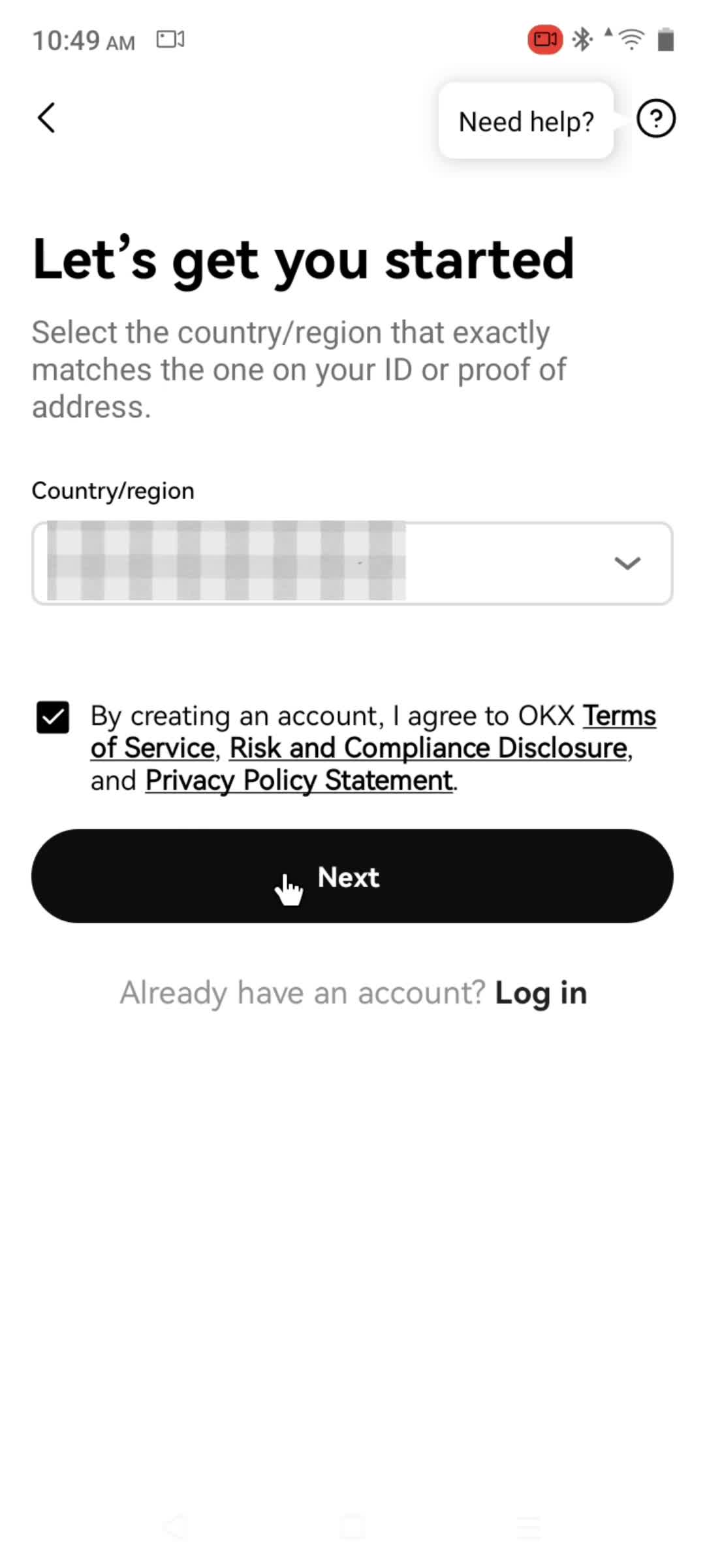 Onboarding screenshot