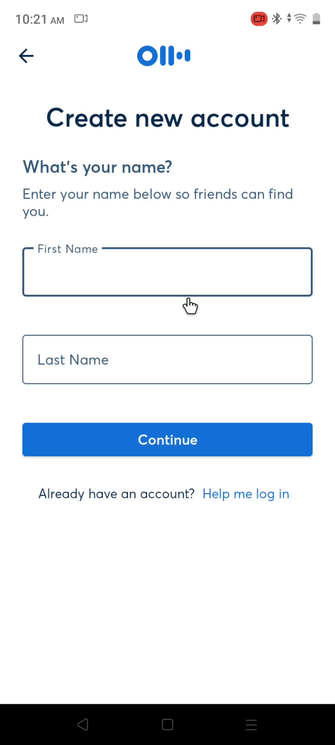 Onboarding screenshot