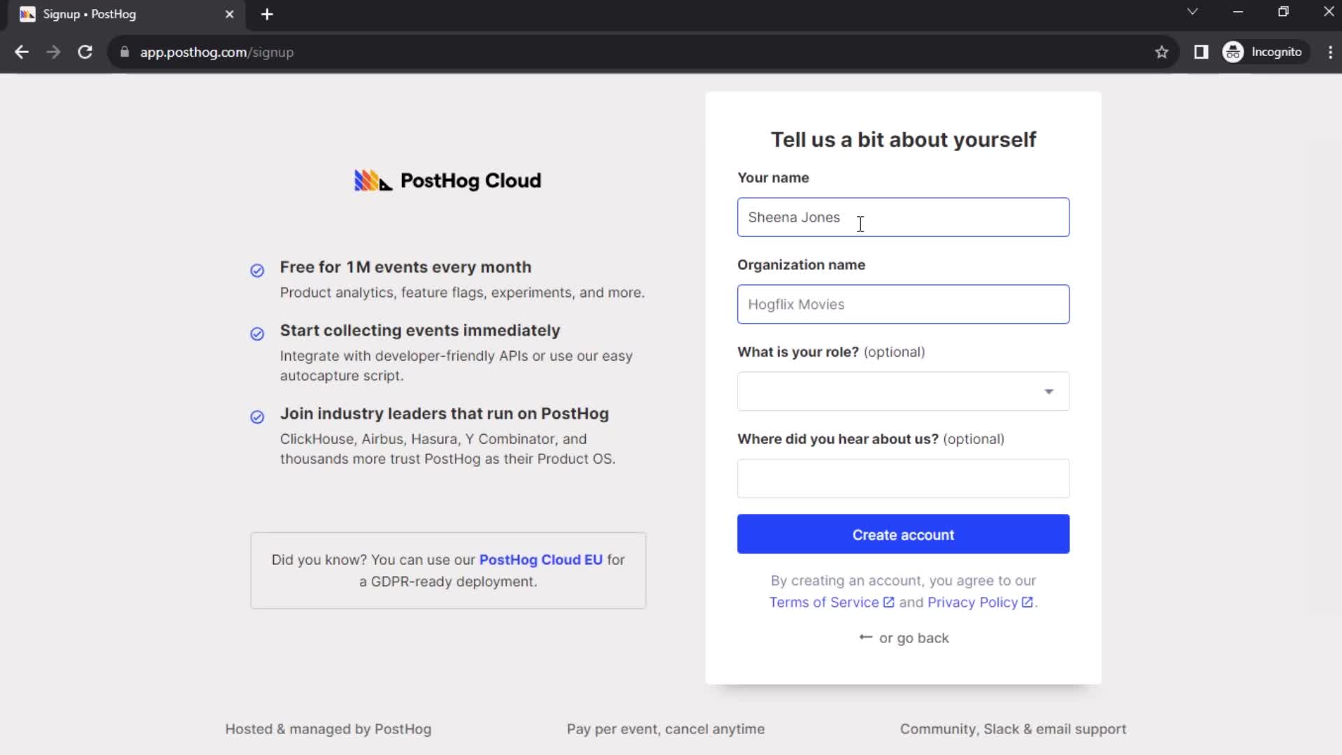 Onboarding screenshot