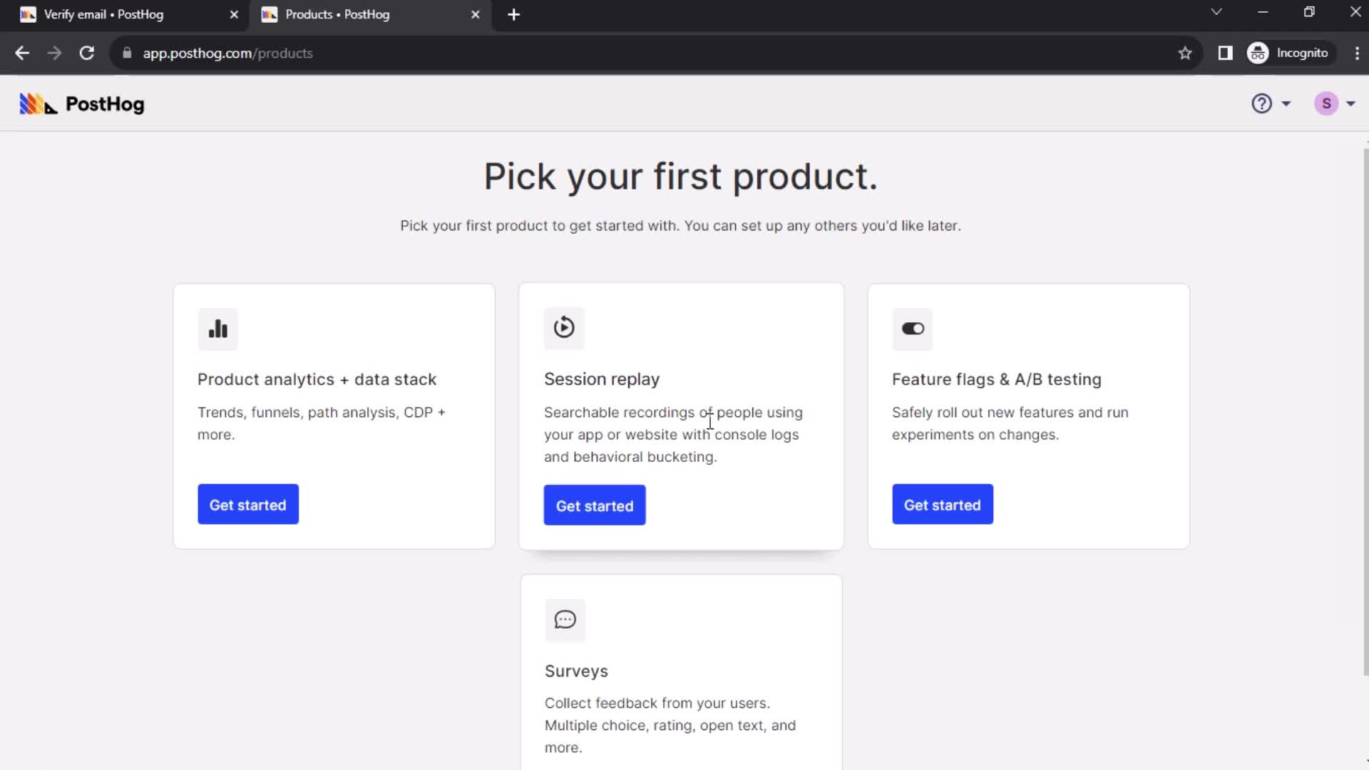 Onboarding screenshot