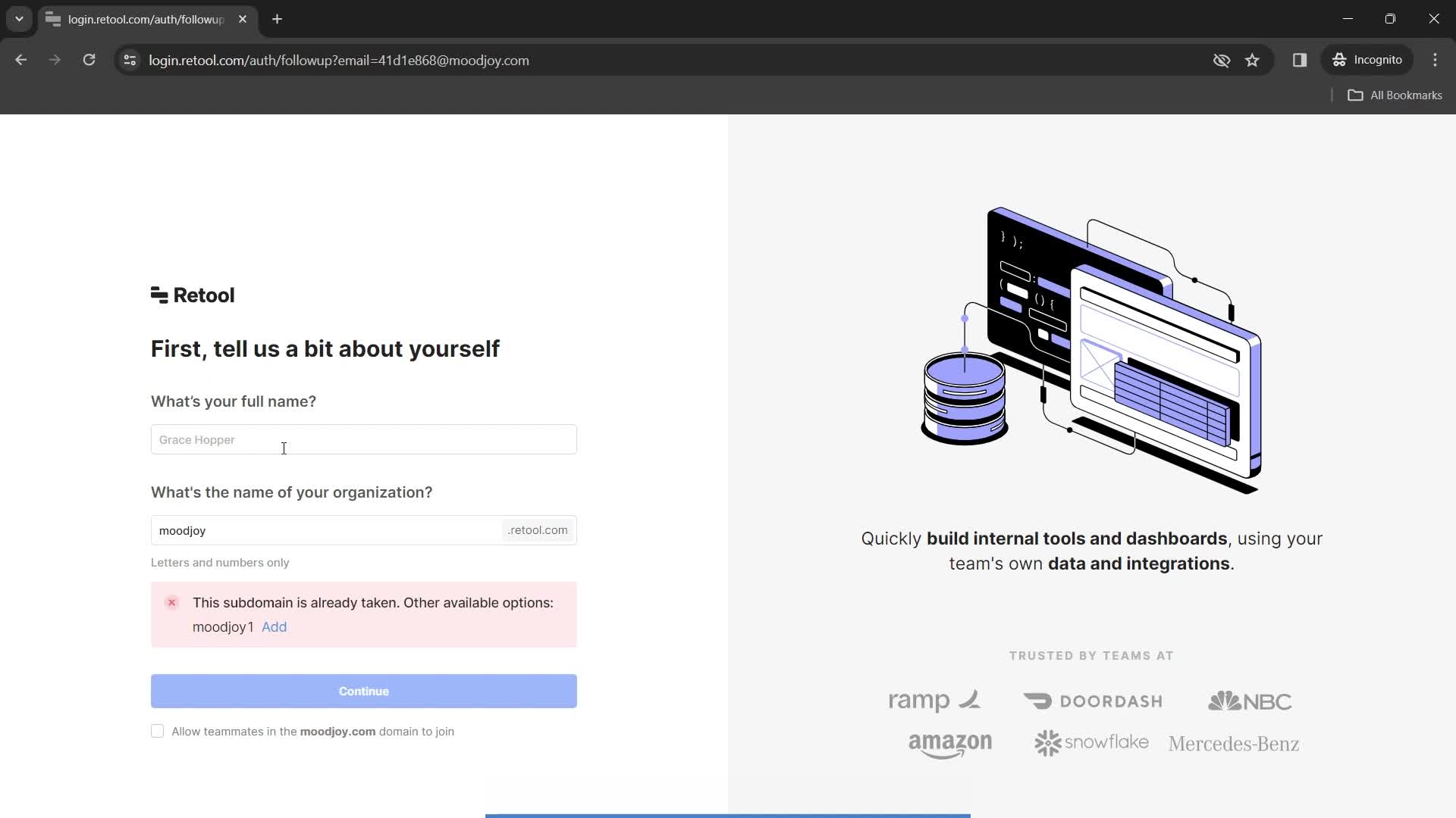 Onboarding screenshot