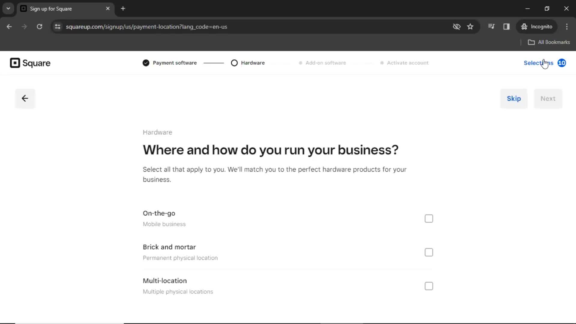 Onboarding screenshot