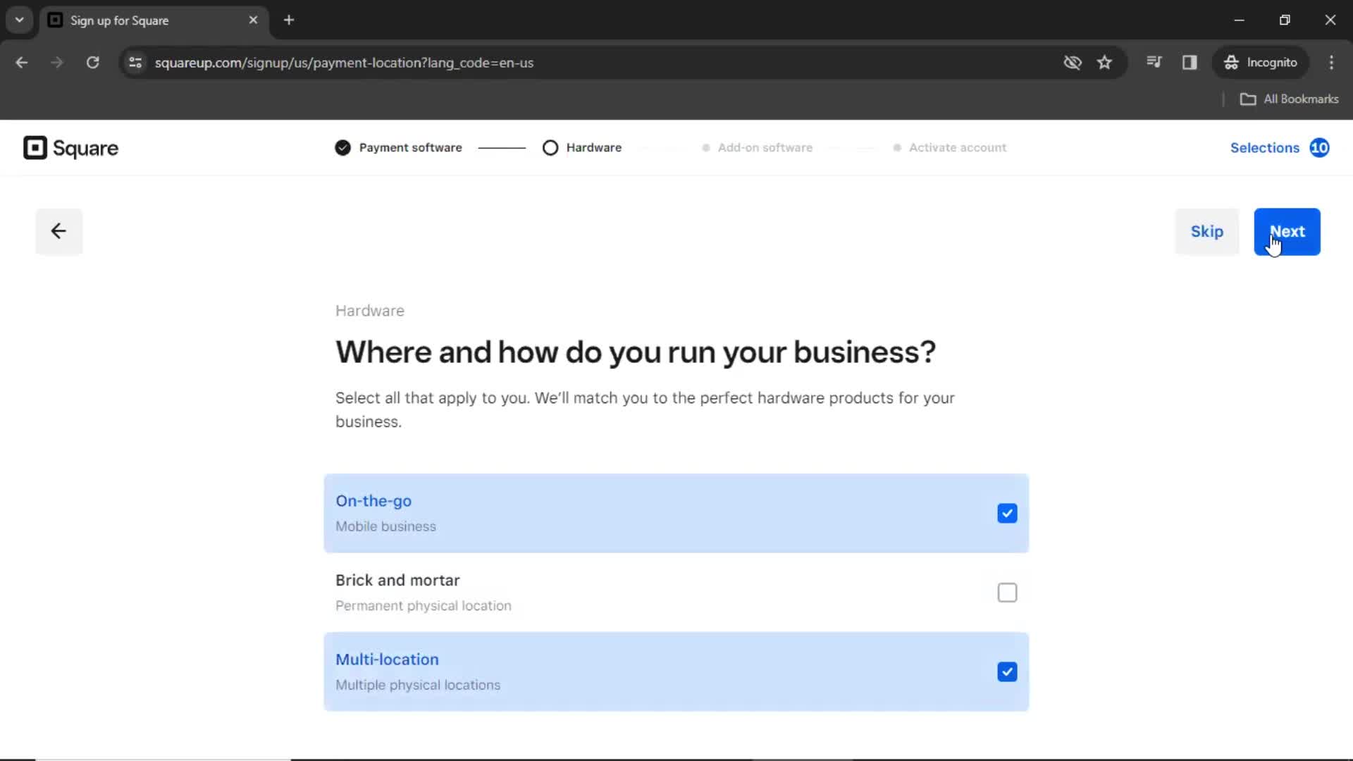 Onboarding screenshot