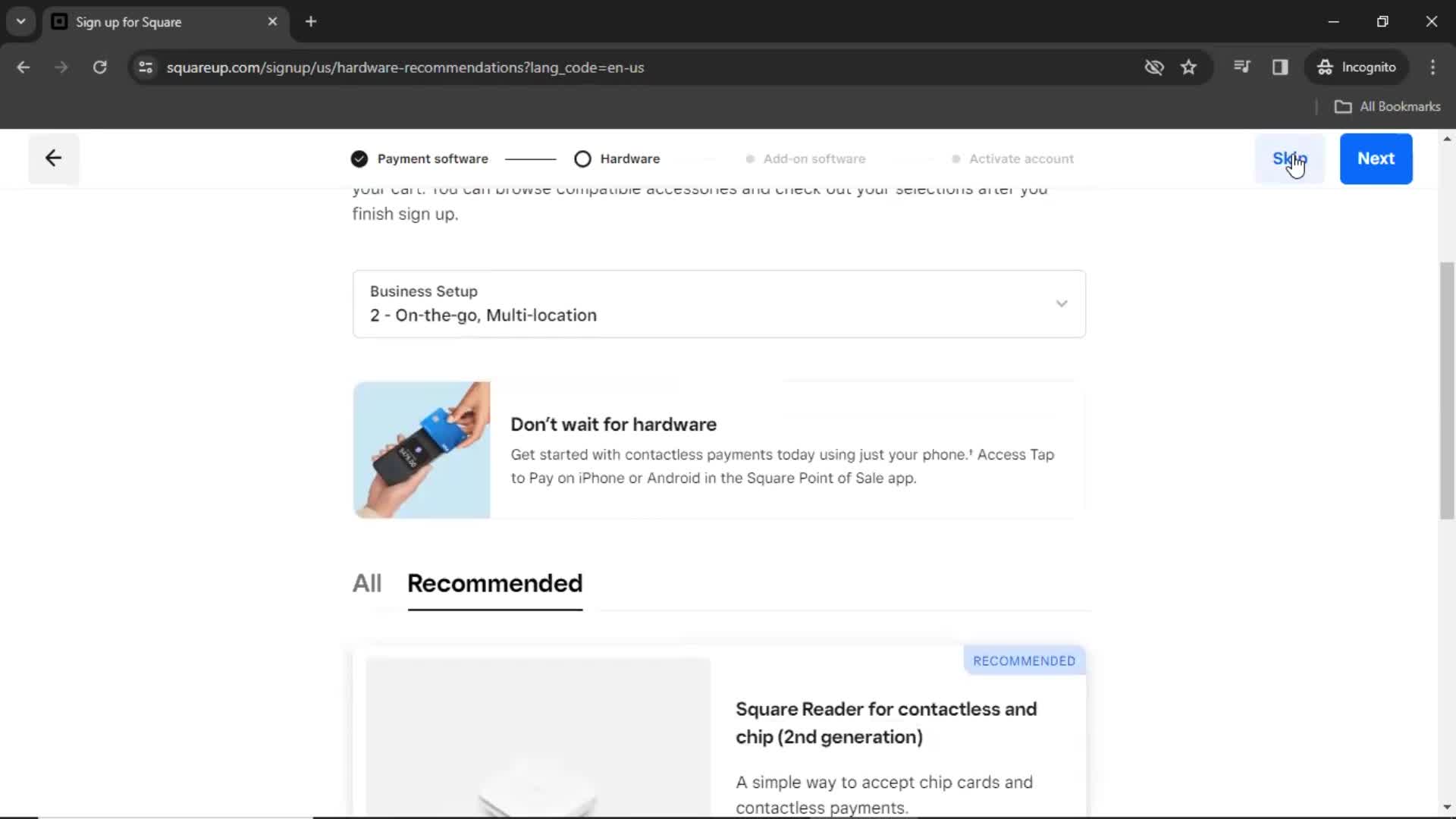 Onboarding screenshot