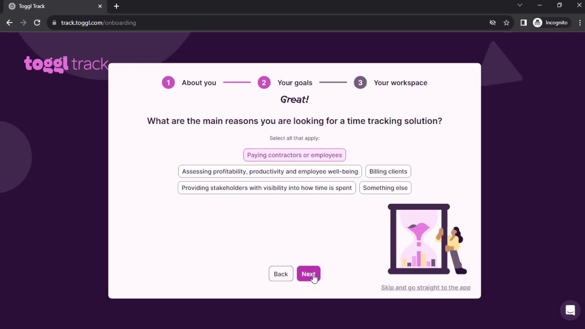 Onboarding screenshot