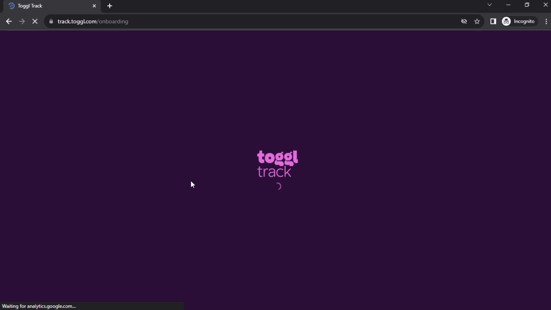 Toggl Track loading screenshot