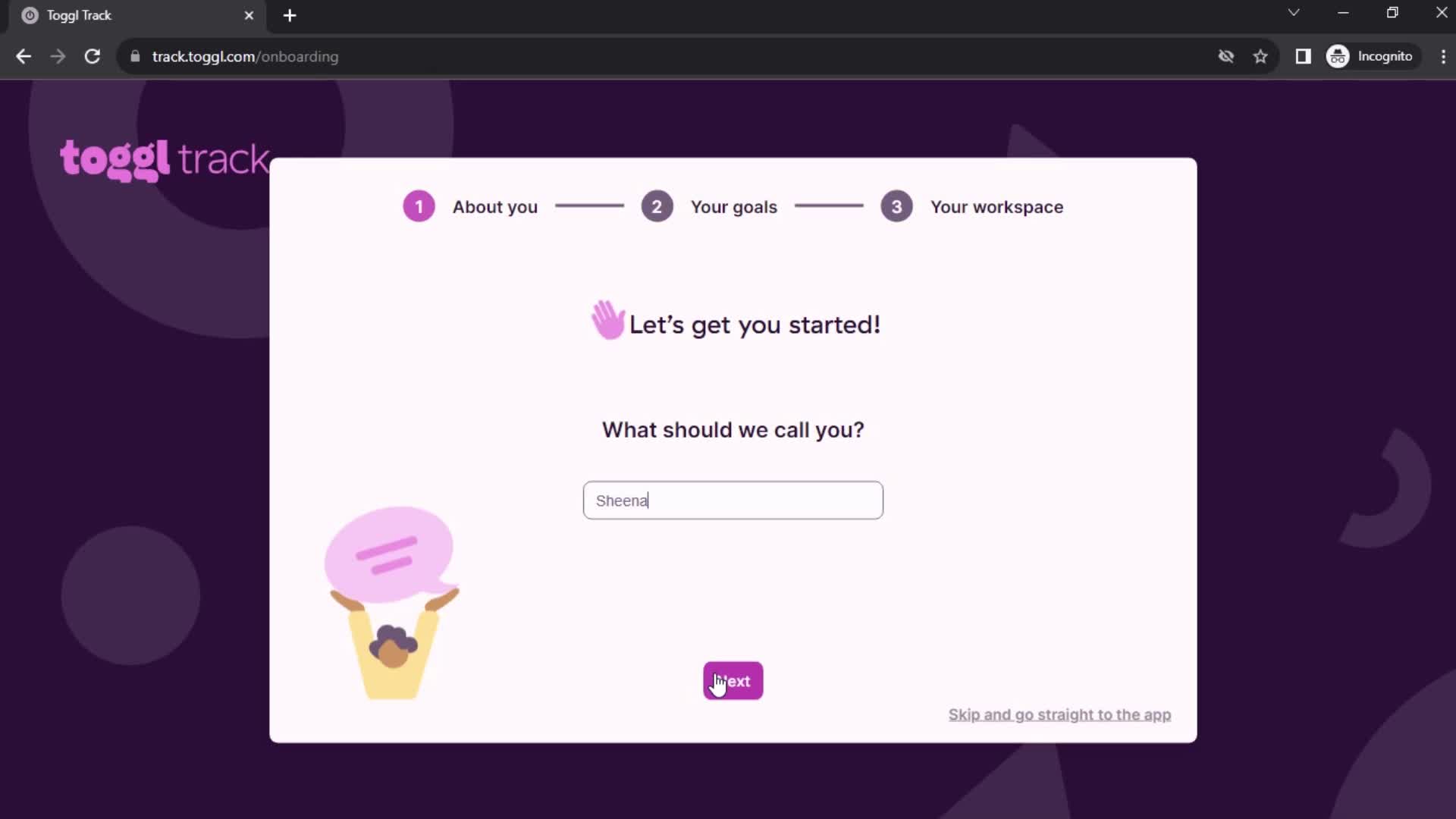 Onboarding screenshot