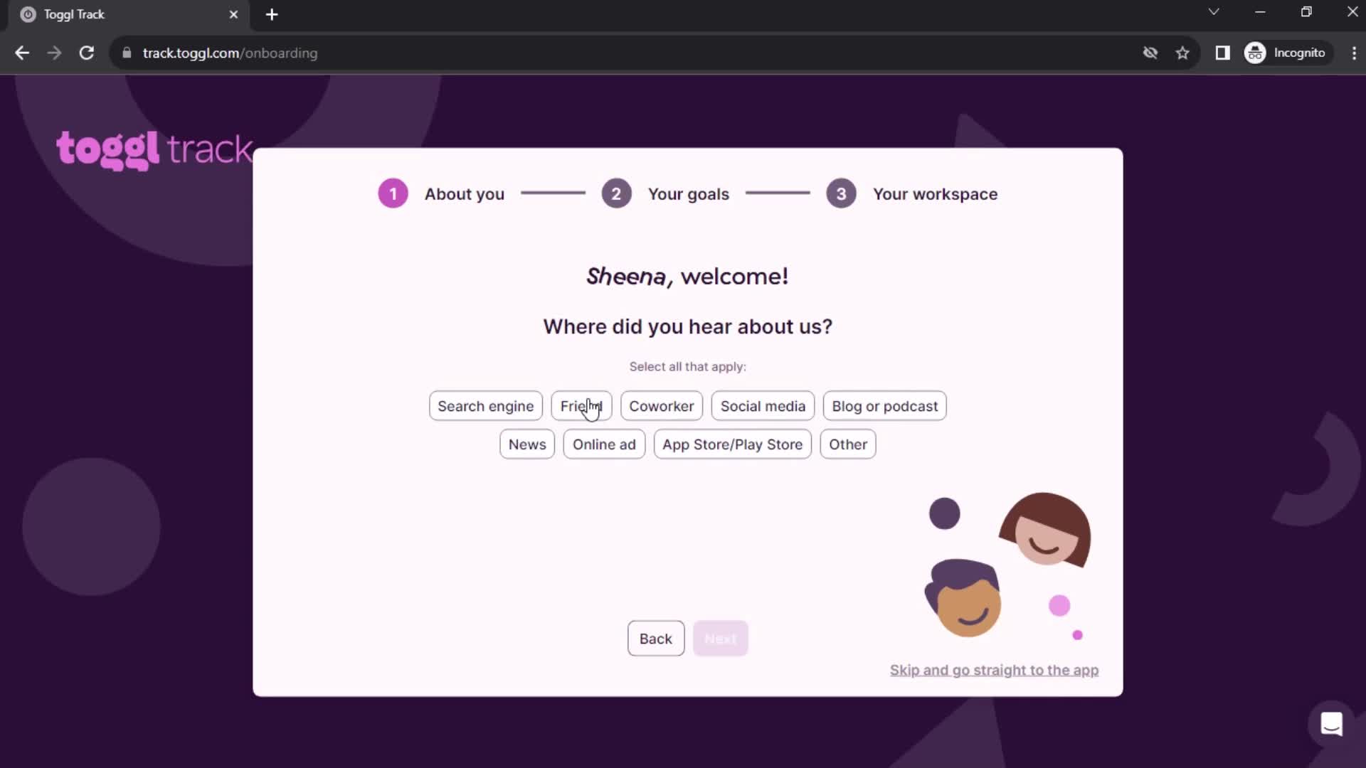 Onboarding screenshot