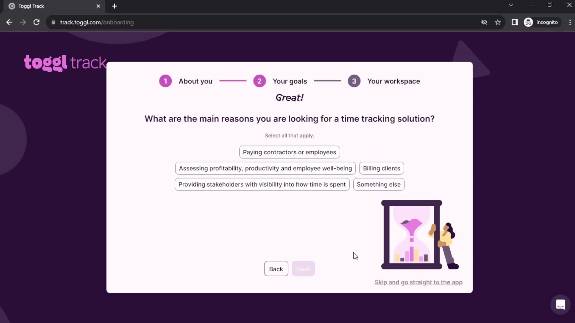 Onboarding screenshot