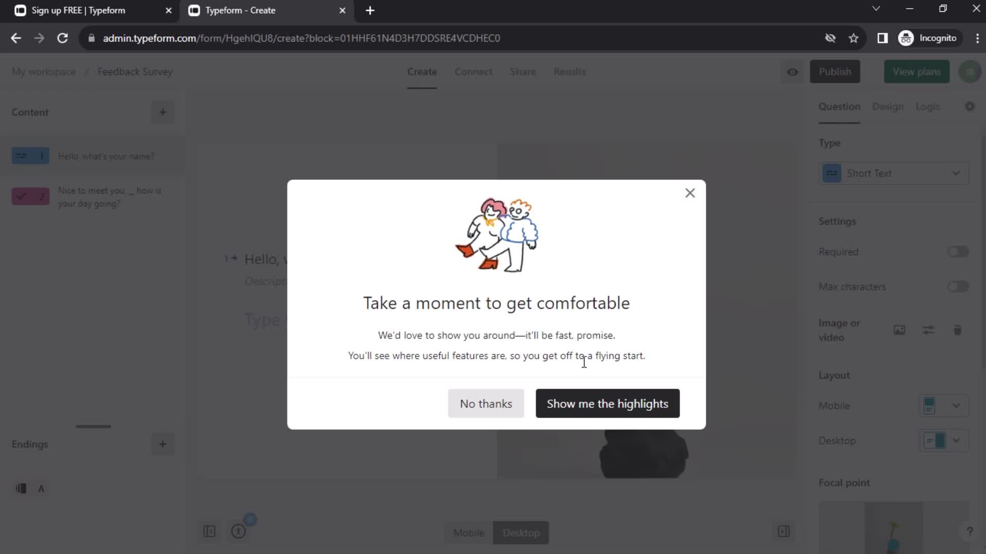 Onboarding screenshot