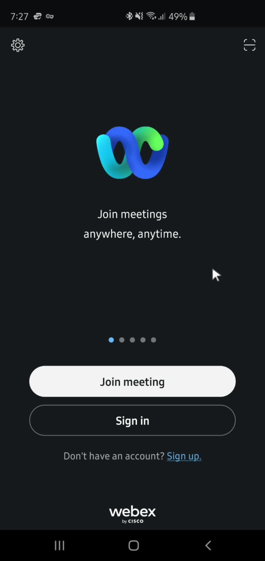 Onboarding screenshot