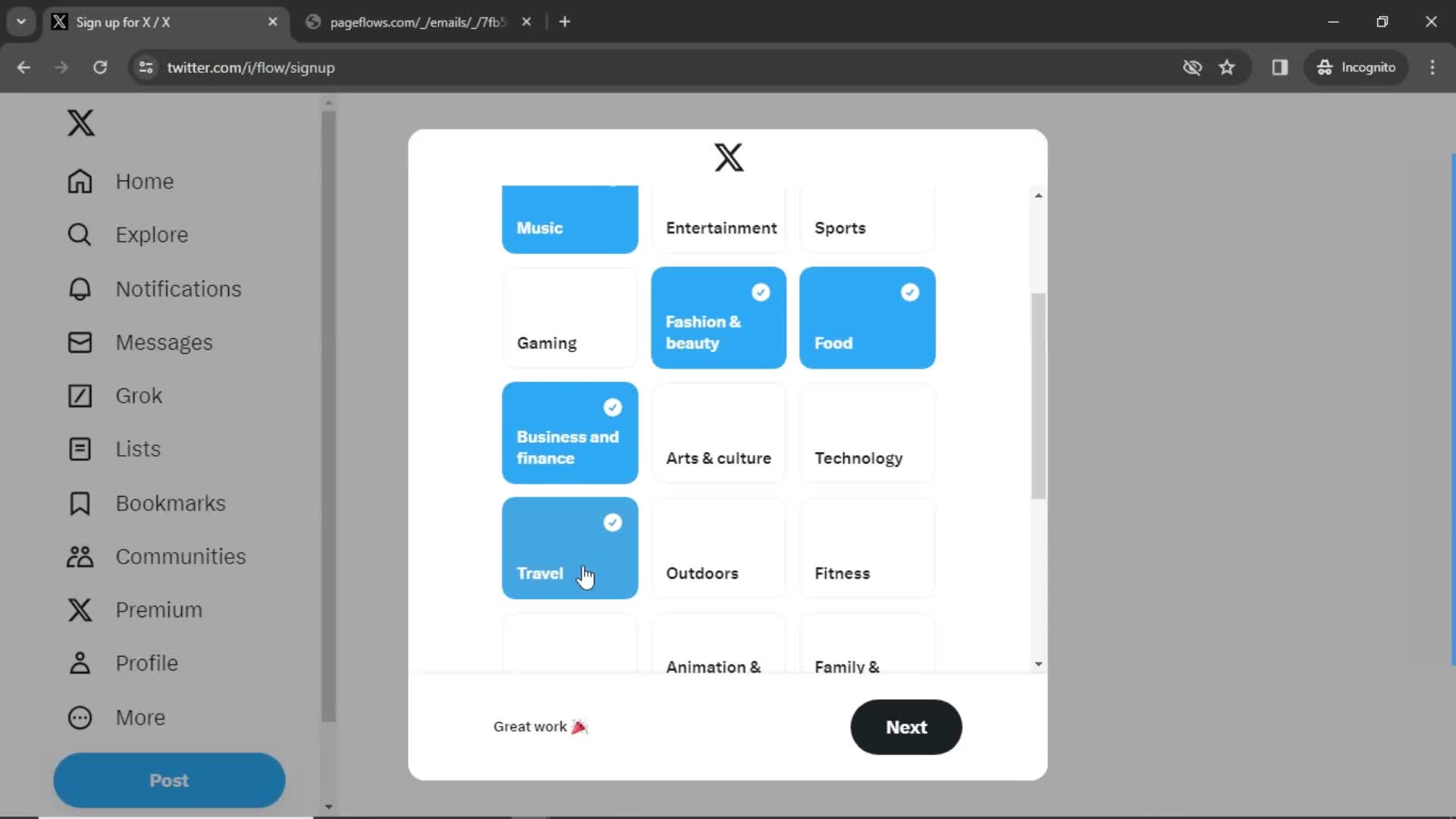 Onboarding screenshot