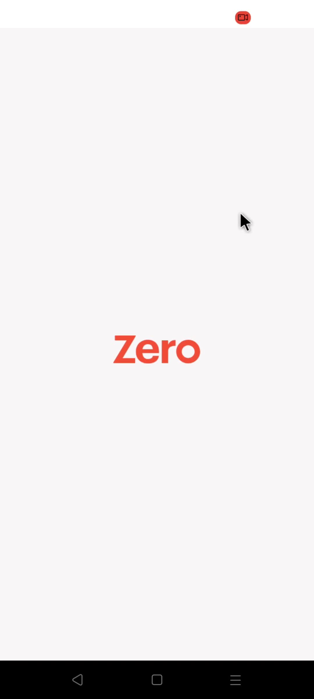 Zero splash screen screenshot